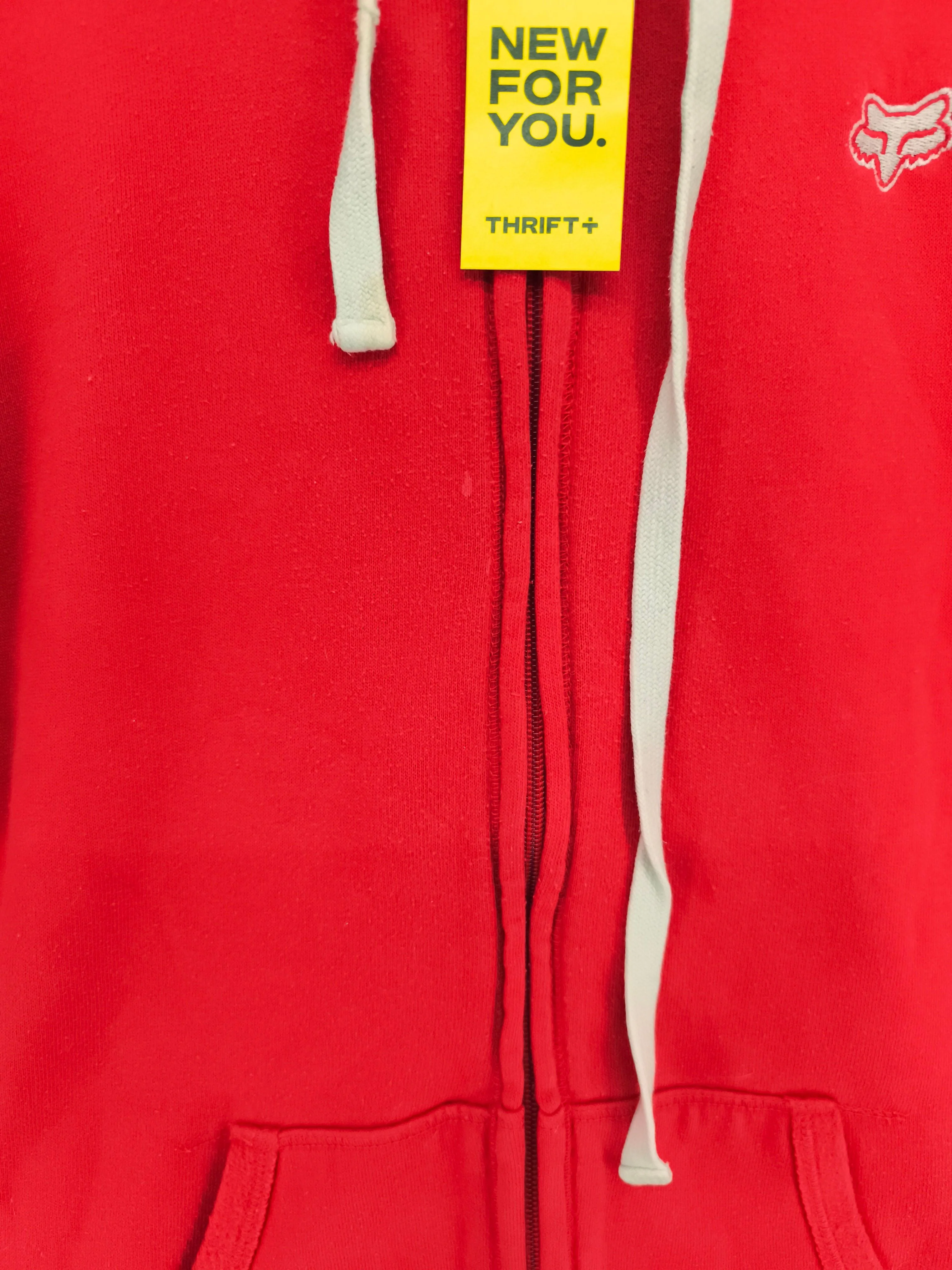 Fox Men's Hoodie S Red 100% Polyester Pullover - Image 5