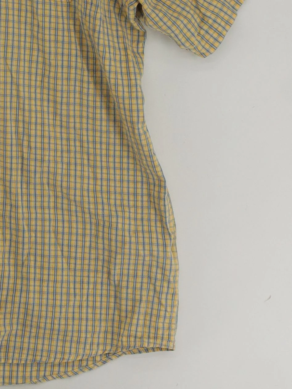 Fox Men's Shirt XXL Yellow Checkered 100% Cotton Basic - Image 4