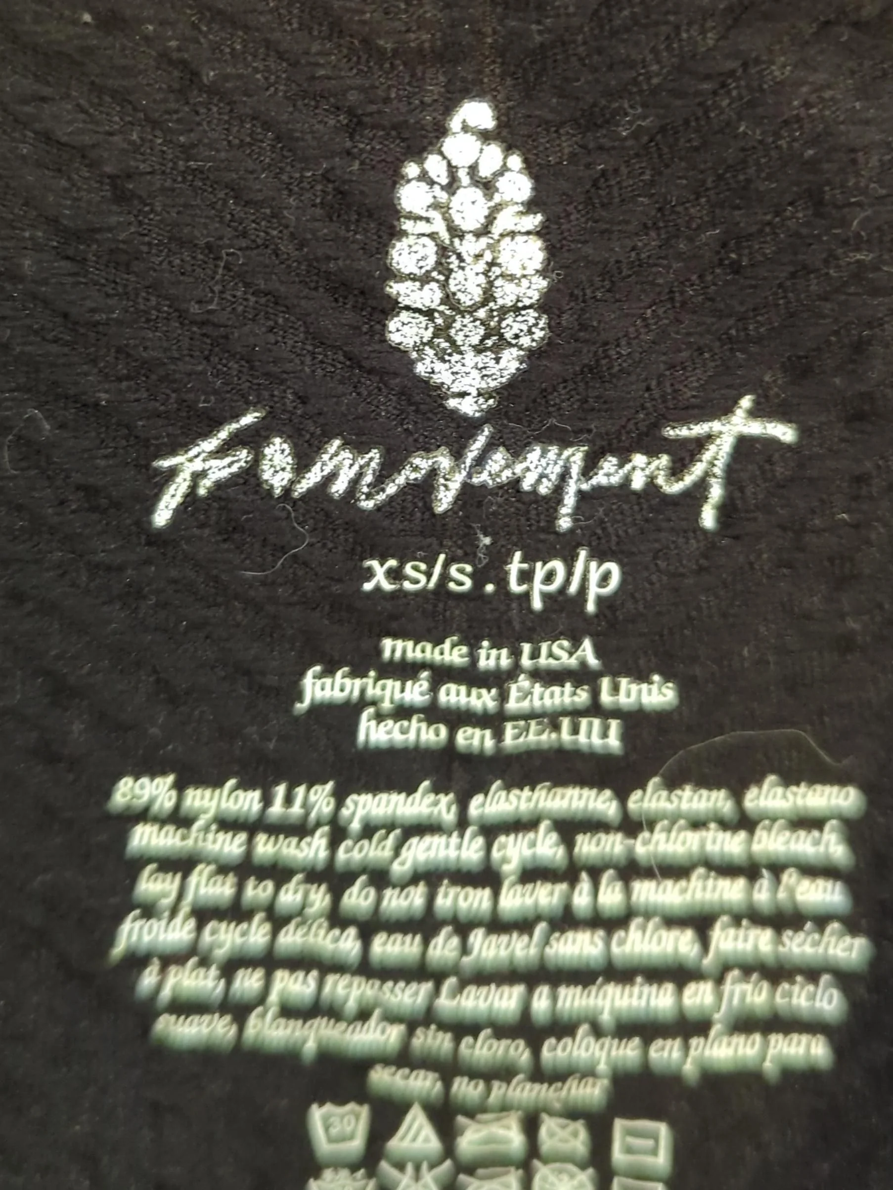 FP Movement- Free People Women's Top XS Black Nylon with Spandex Basic - Image 6