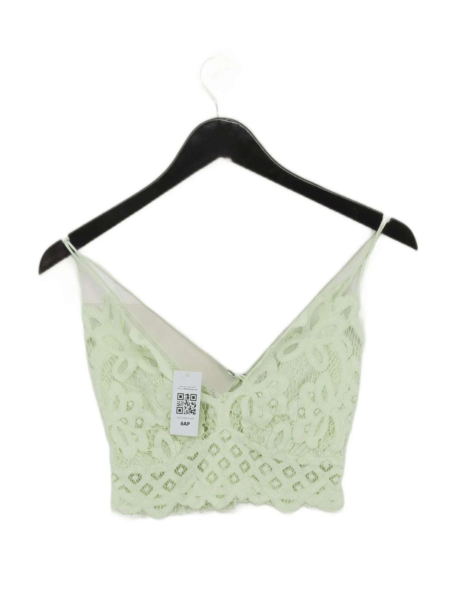 FP One Women's Top S Green Nylon with Cotton, Viscose, Elastane Cropped