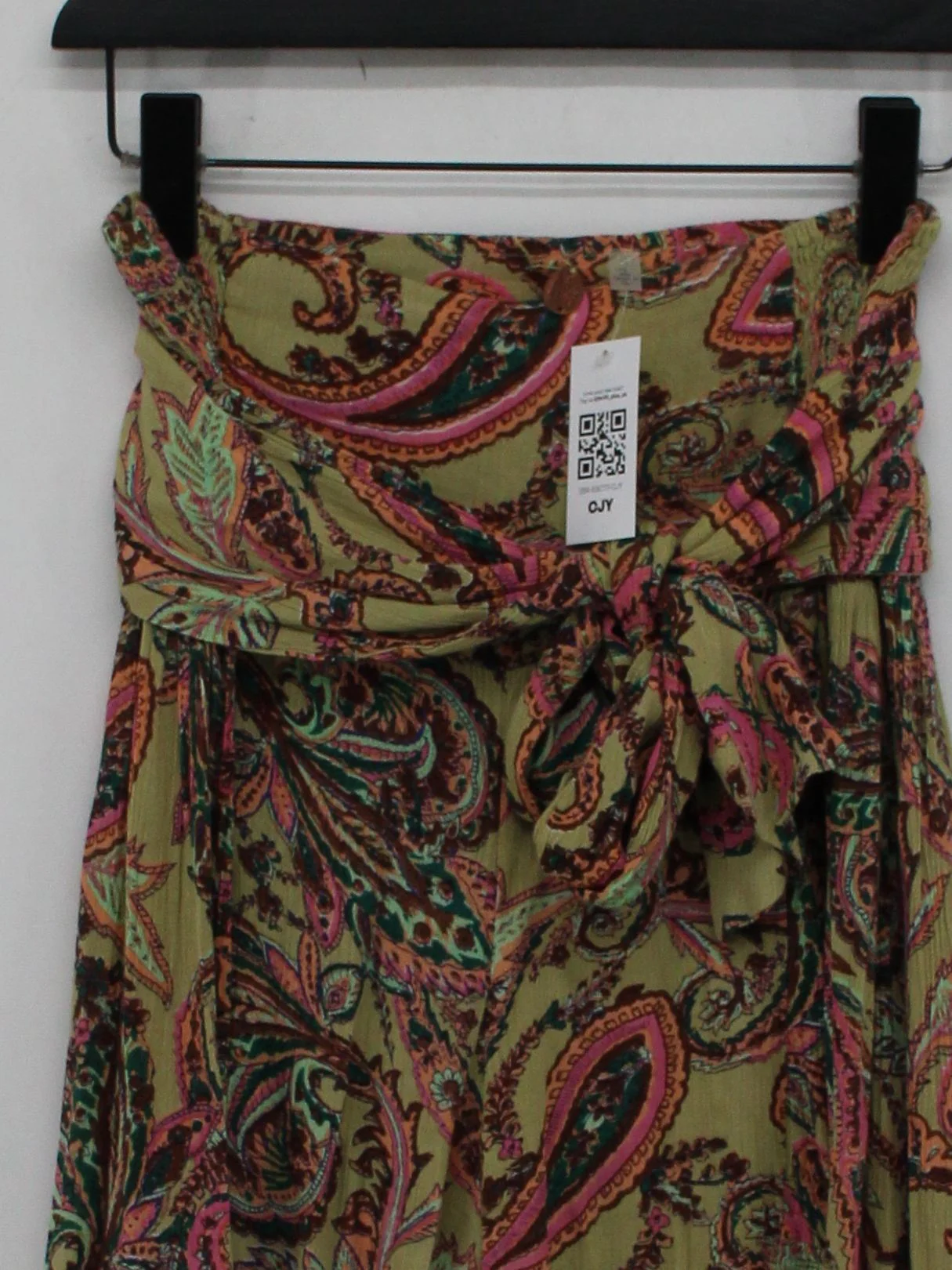 FP One Women's Trousers S Green Paisley 100% Other Wide-Leg Sweatpants - Image 3