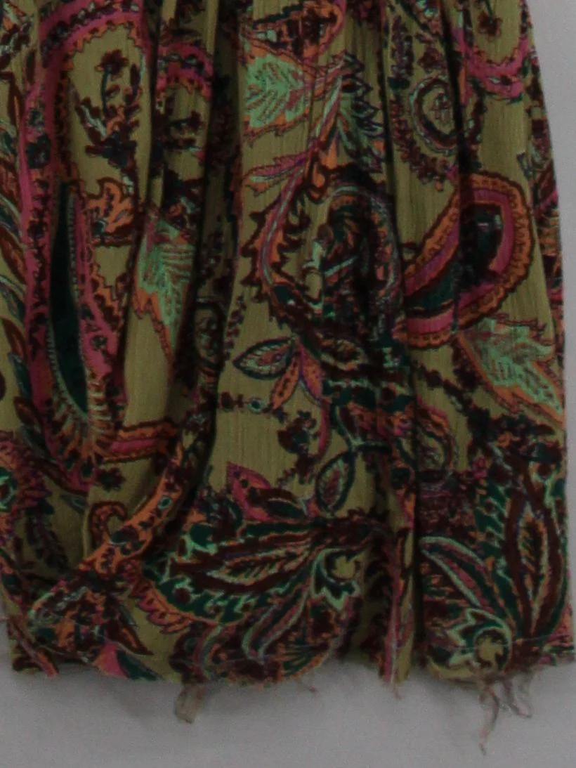 FP One Women's Trousers S Green Paisley 100% Other Wide-Leg Sweatpants - Image 4