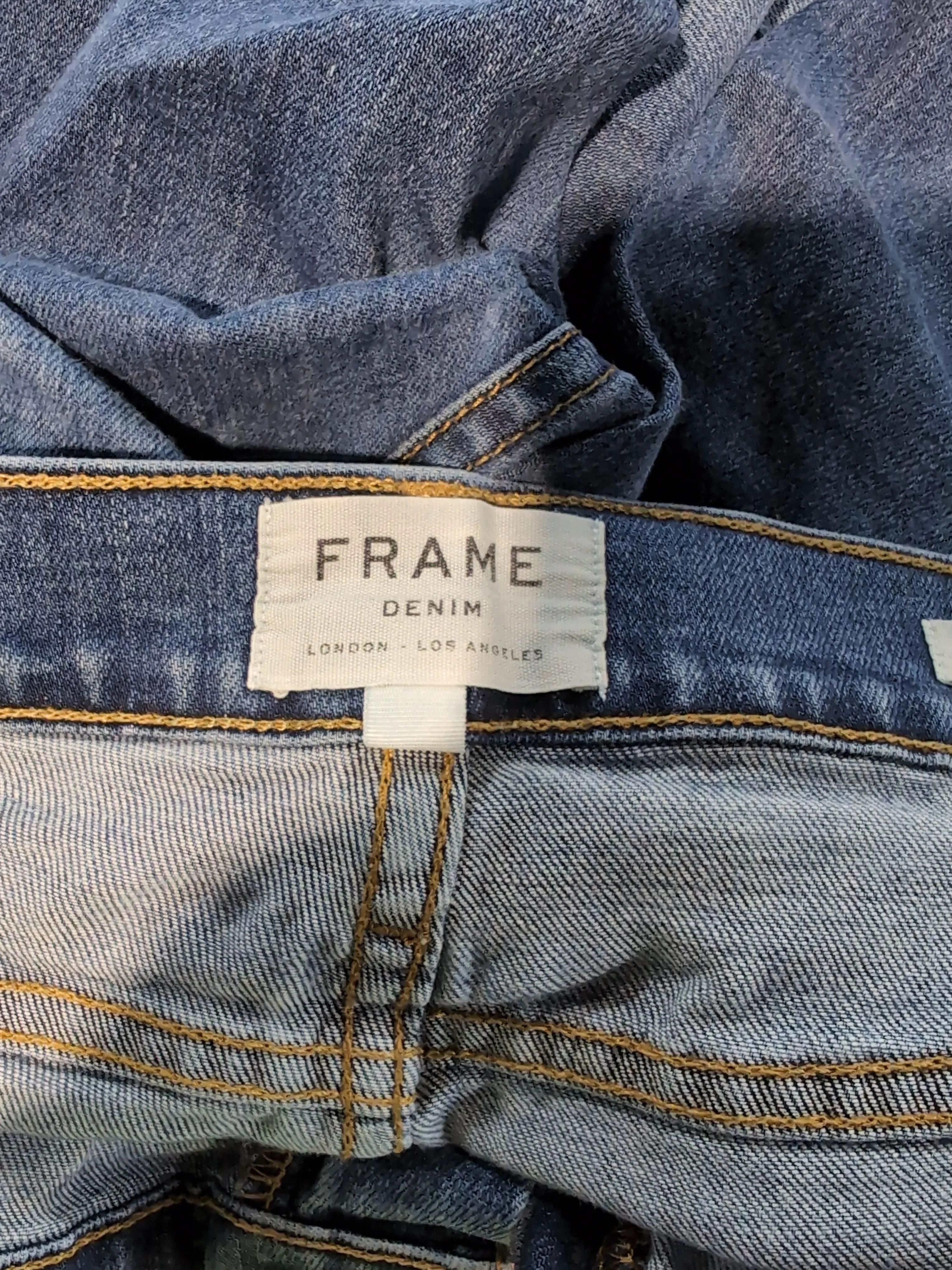 Frame Men's Jeans W 35 in Blue Cotton with Polyester, Elastane Straight - Image 5