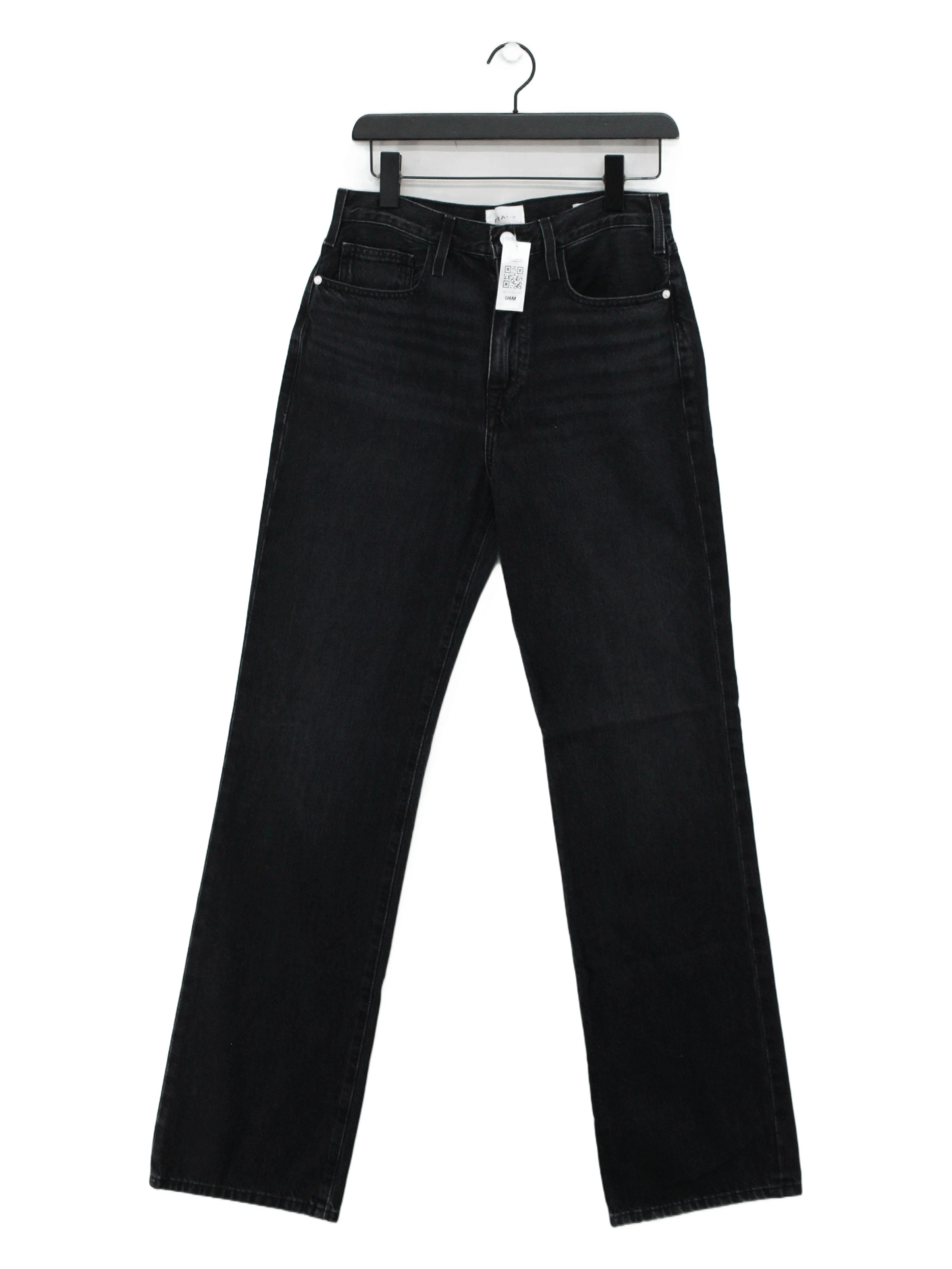 Frame Women's Jeans M Black 100% Cotton Wide-Leg