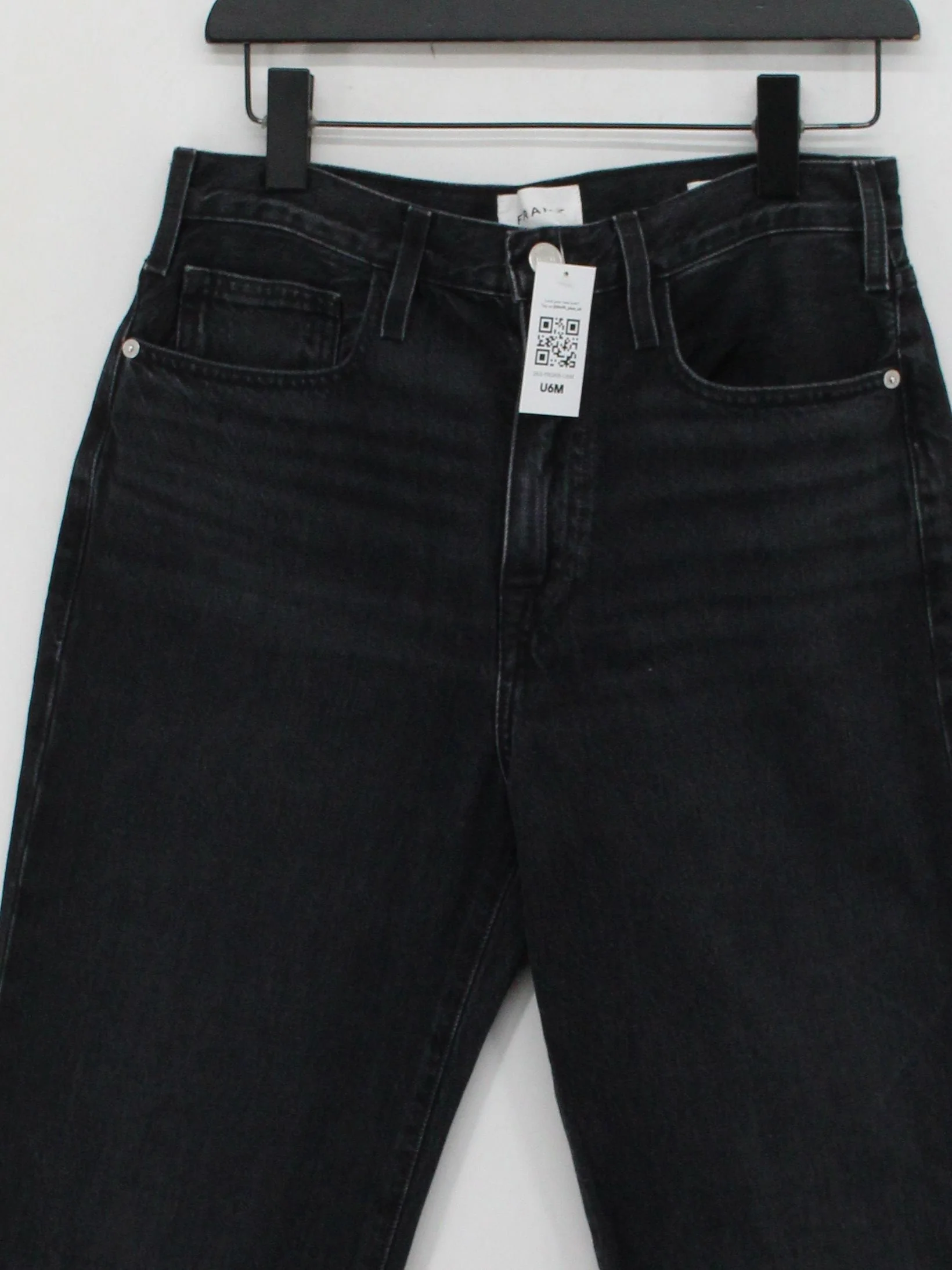 Frame Women's Jeans M Black 100% Cotton Wide-Leg - Image 3
