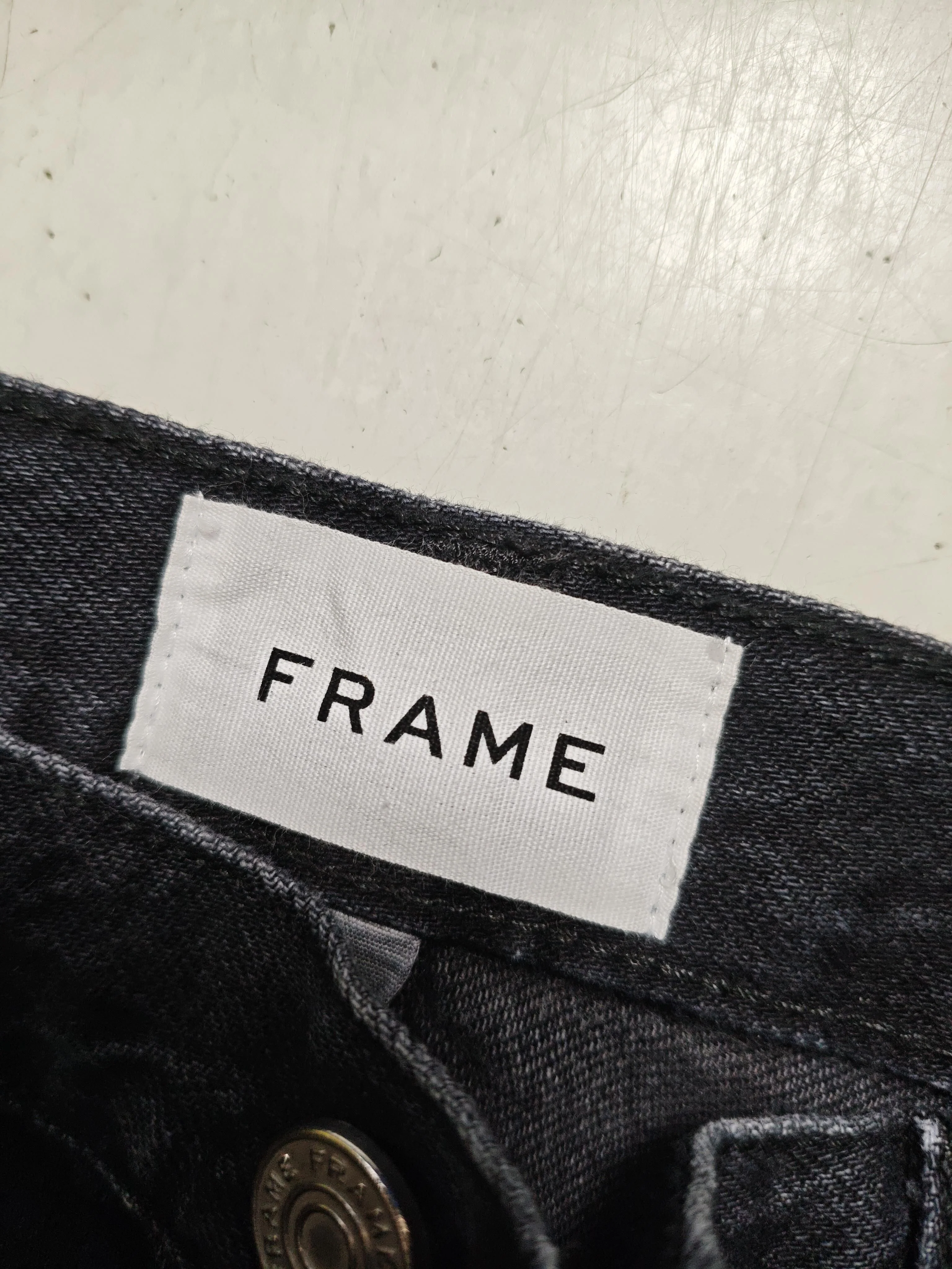 Frame Women's Jeans M Black 100% Cotton Wide-Leg - Image 5