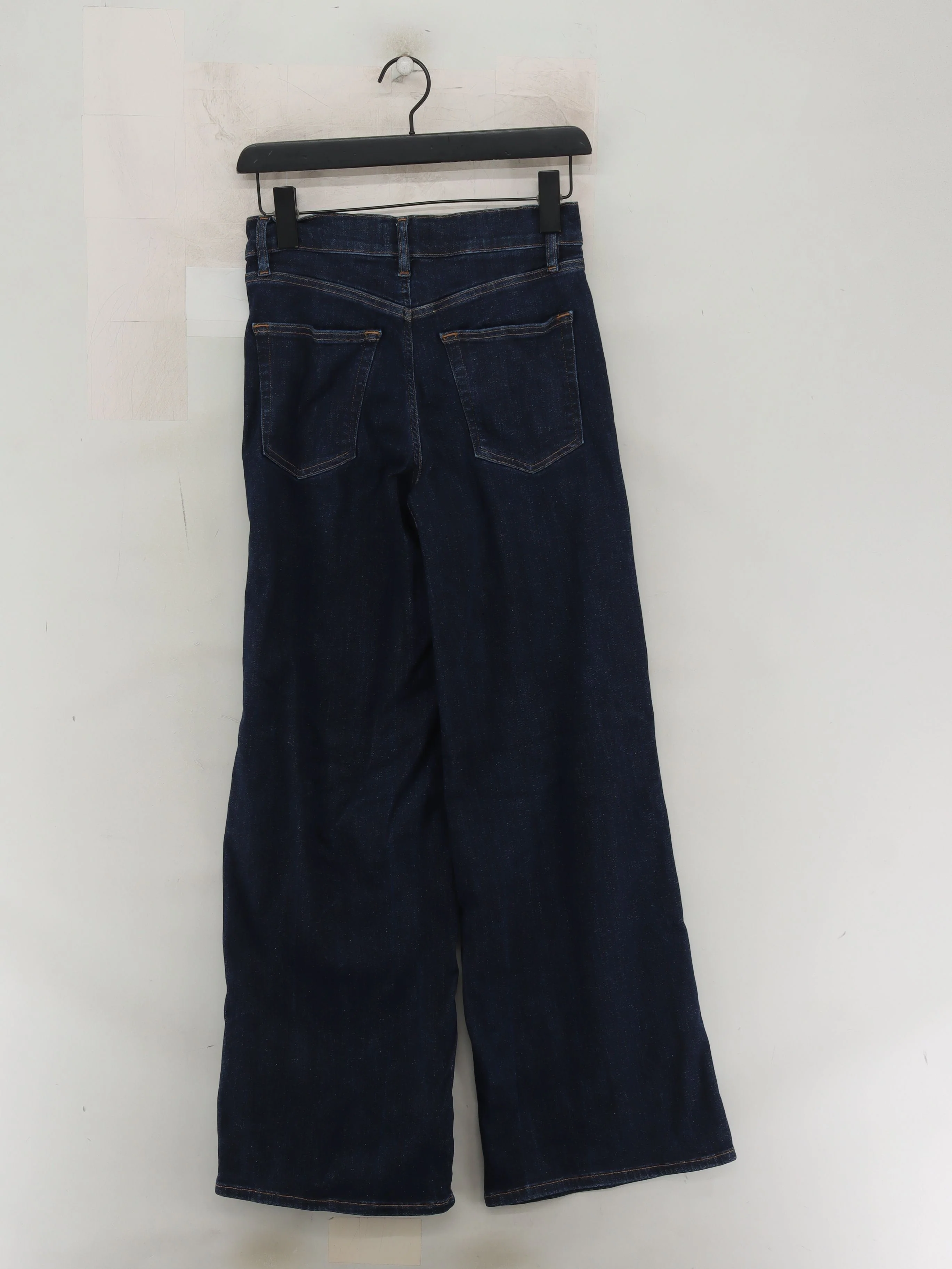 Frame Women's Jeans UK 10 Blue Cotton with Elastane Wide-Leg - Image 2