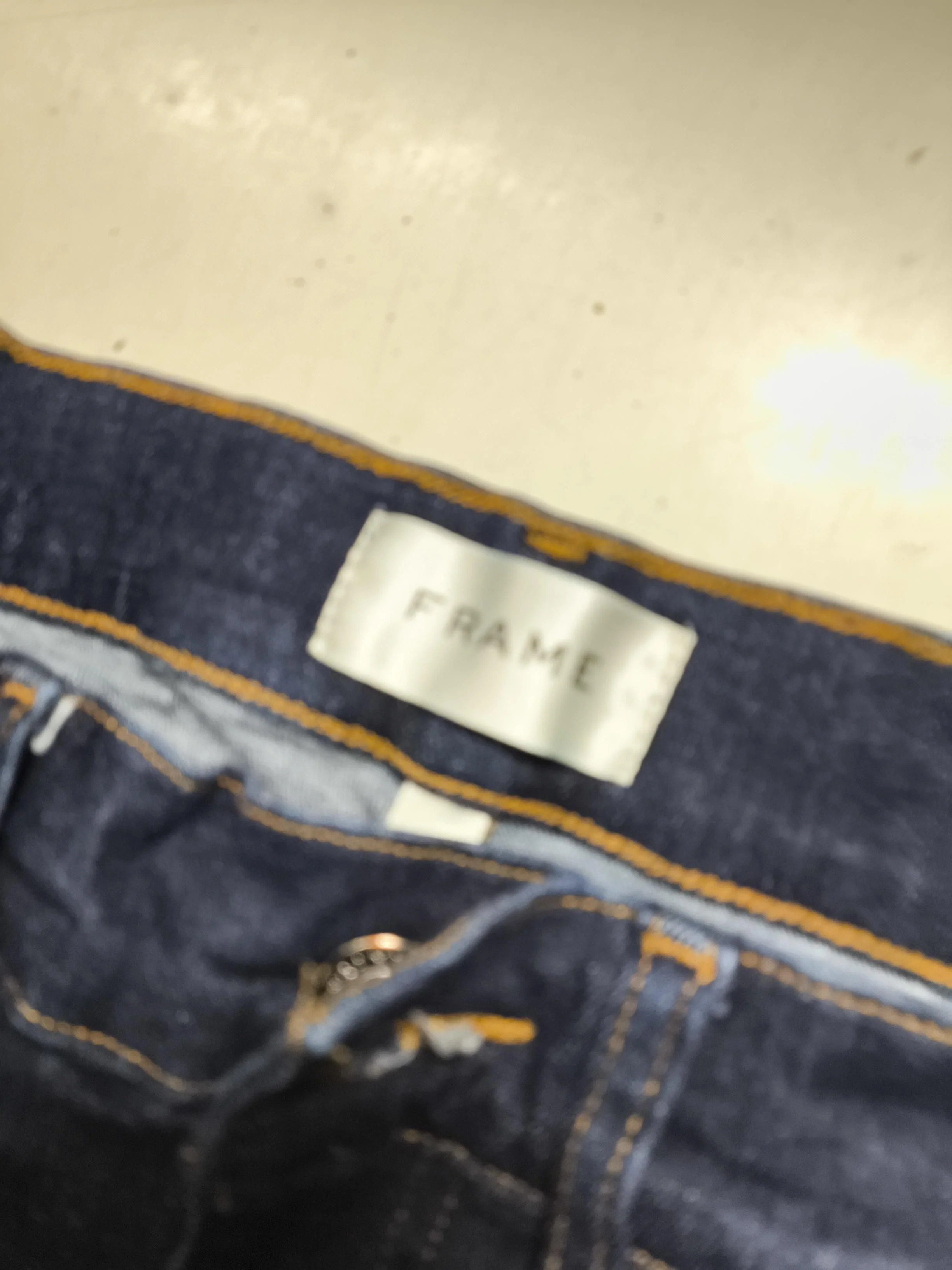 Frame Women's Jeans UK 10 Blue Cotton with Elastane Wide-Leg - Image 5