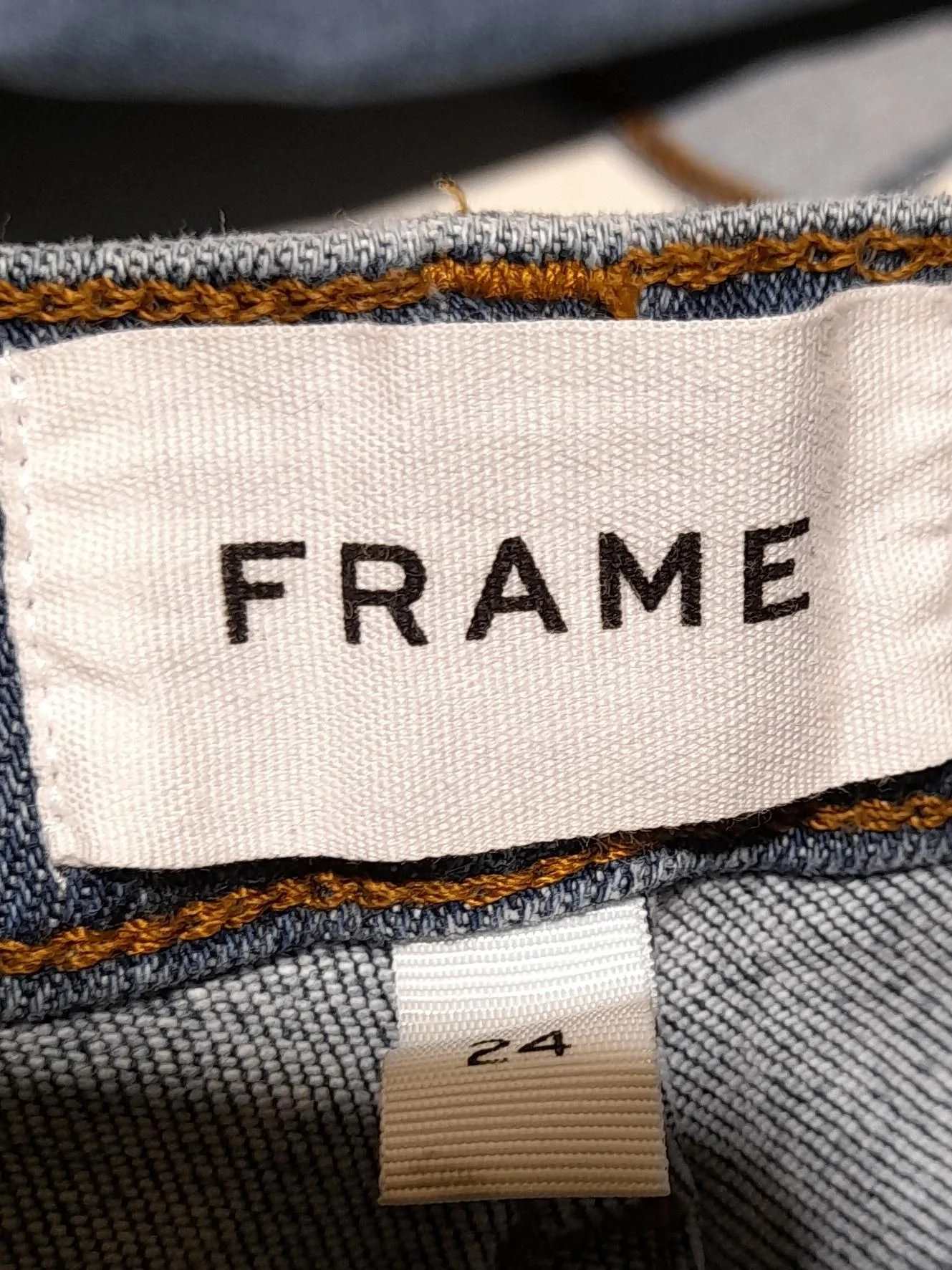 Frame Women's Jeans W 24 in Blue Cotton with Polyester, Elastane Skinny - Image 5