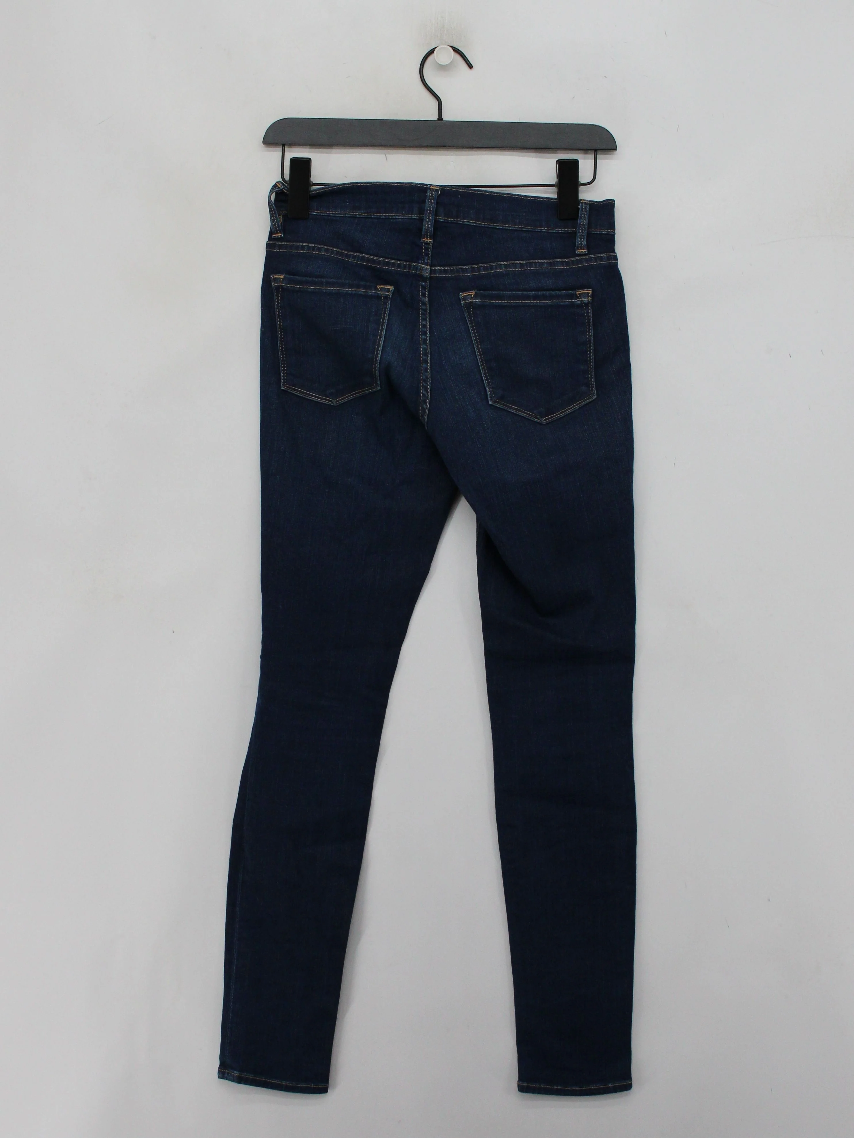 Frame Women's Jeans W 26 in Blue Cotton with Polyester, Elastane Skinny - Image 2