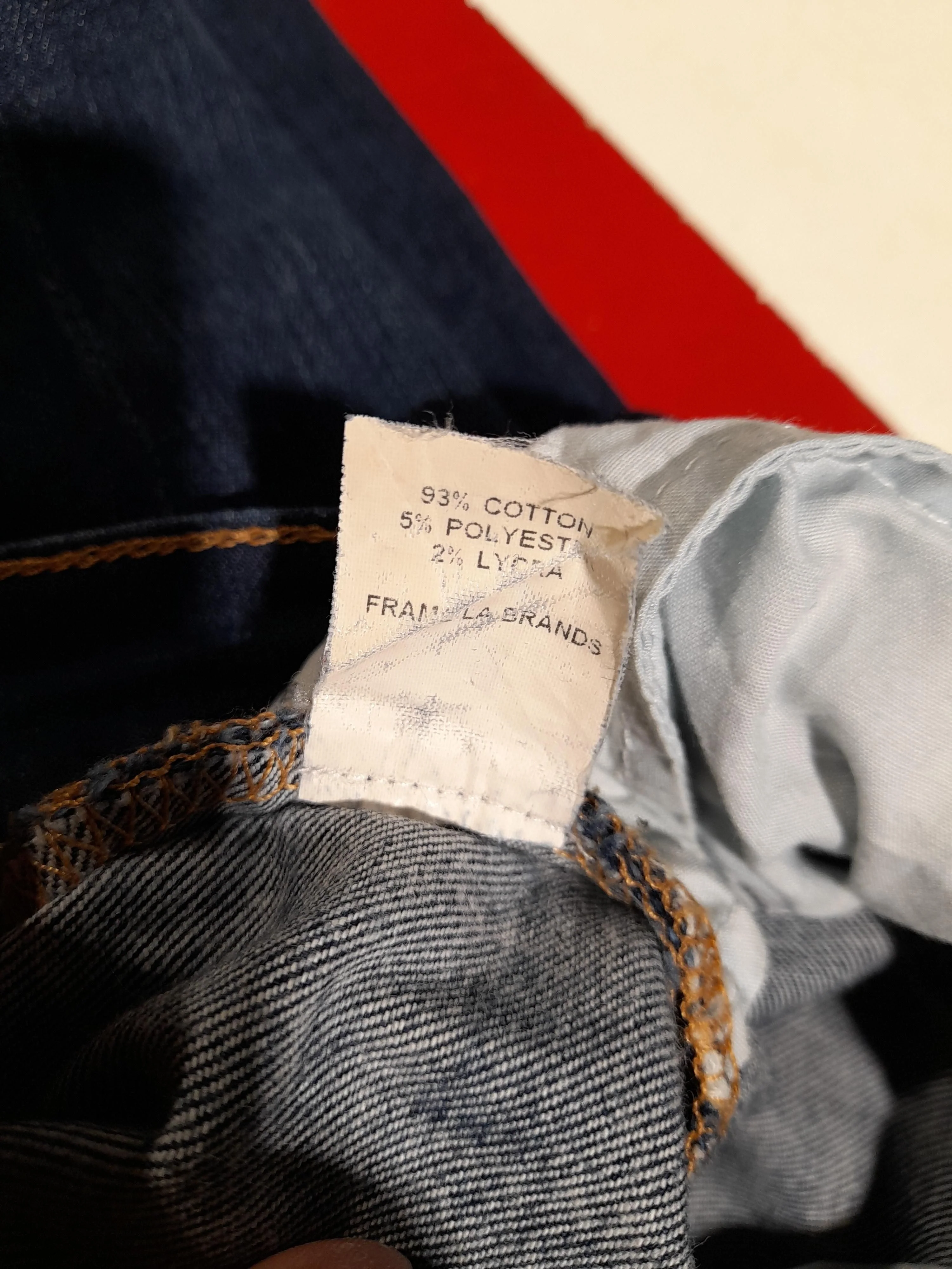 Frame Women's Jeans W 26 in Blue Cotton with Polyester, Elastane Skinny - Image 6