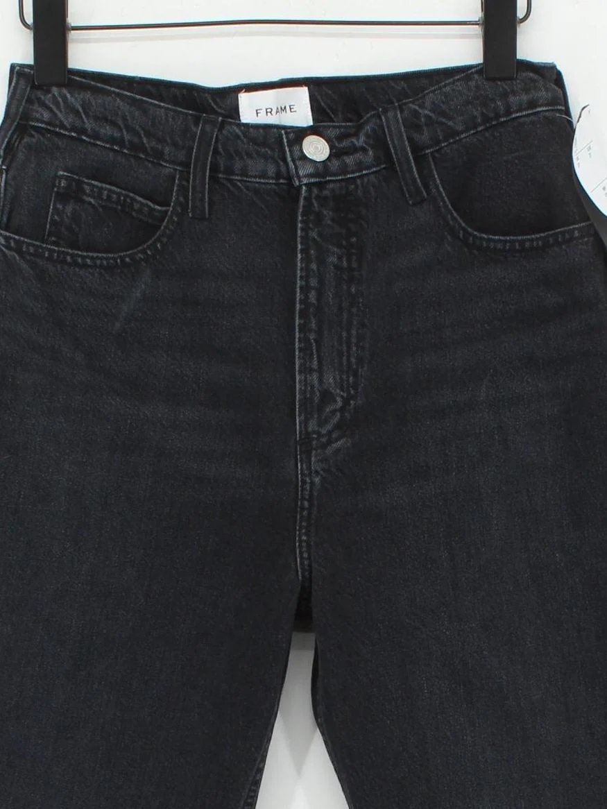 Frame Women's Jeans W 27 in Black 100% Cotton Mom - Image 3