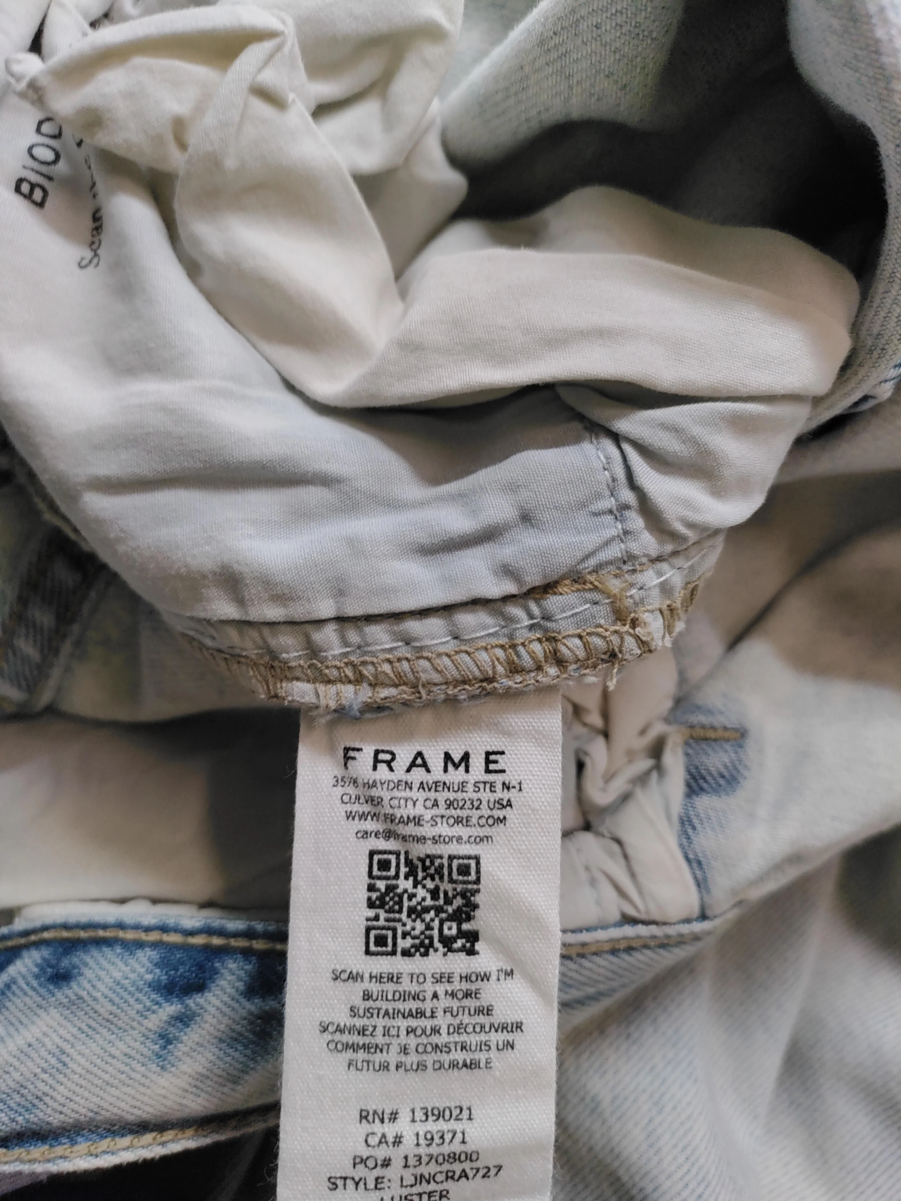 Frame Women's Jeans W 27 in Blue 100% Cotton Cropped - Image 7