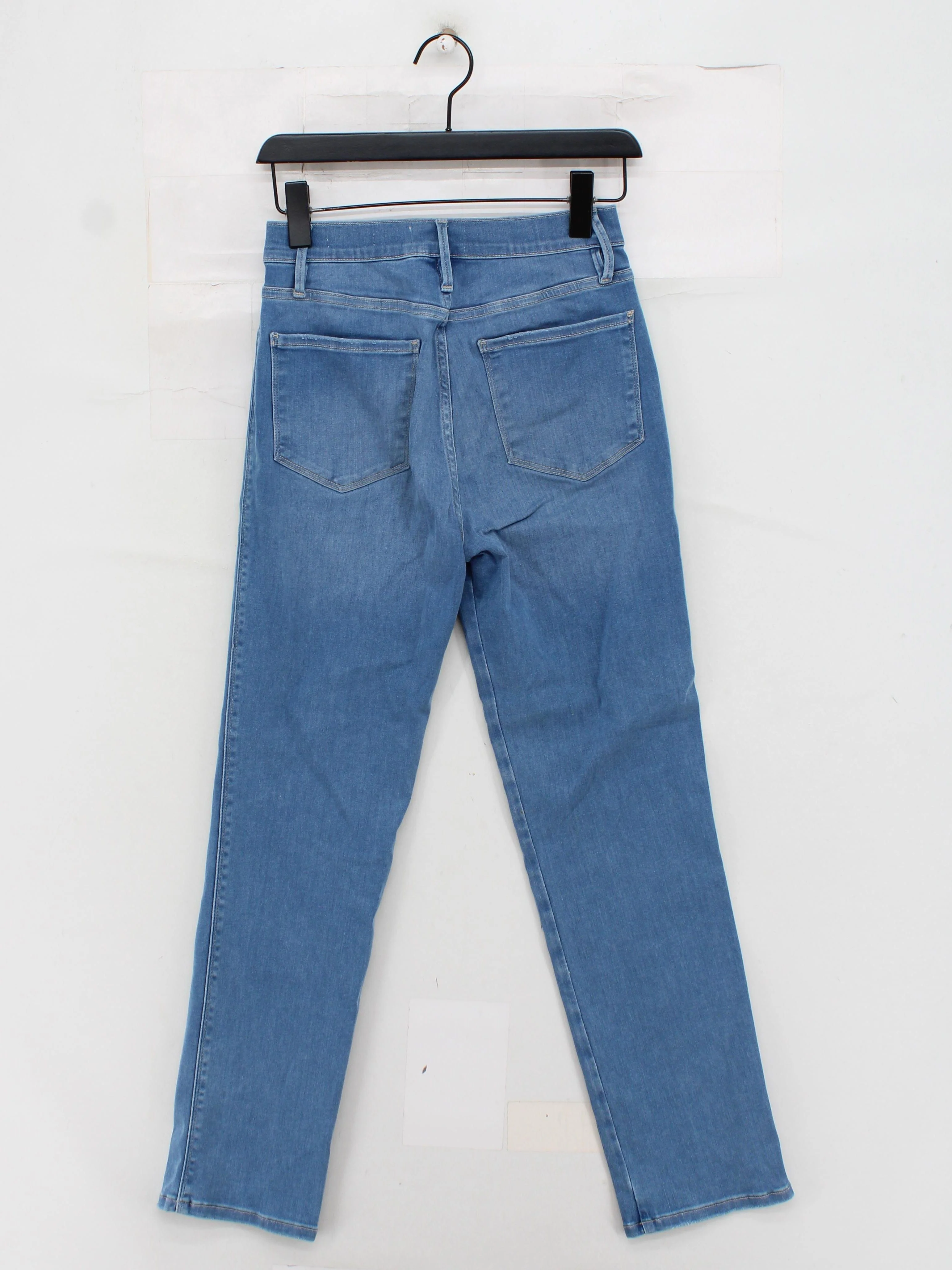 Frame Women's Jeans W 28 in Blue Cotton with Lyocell Modal, Elastane Straight - Image 2