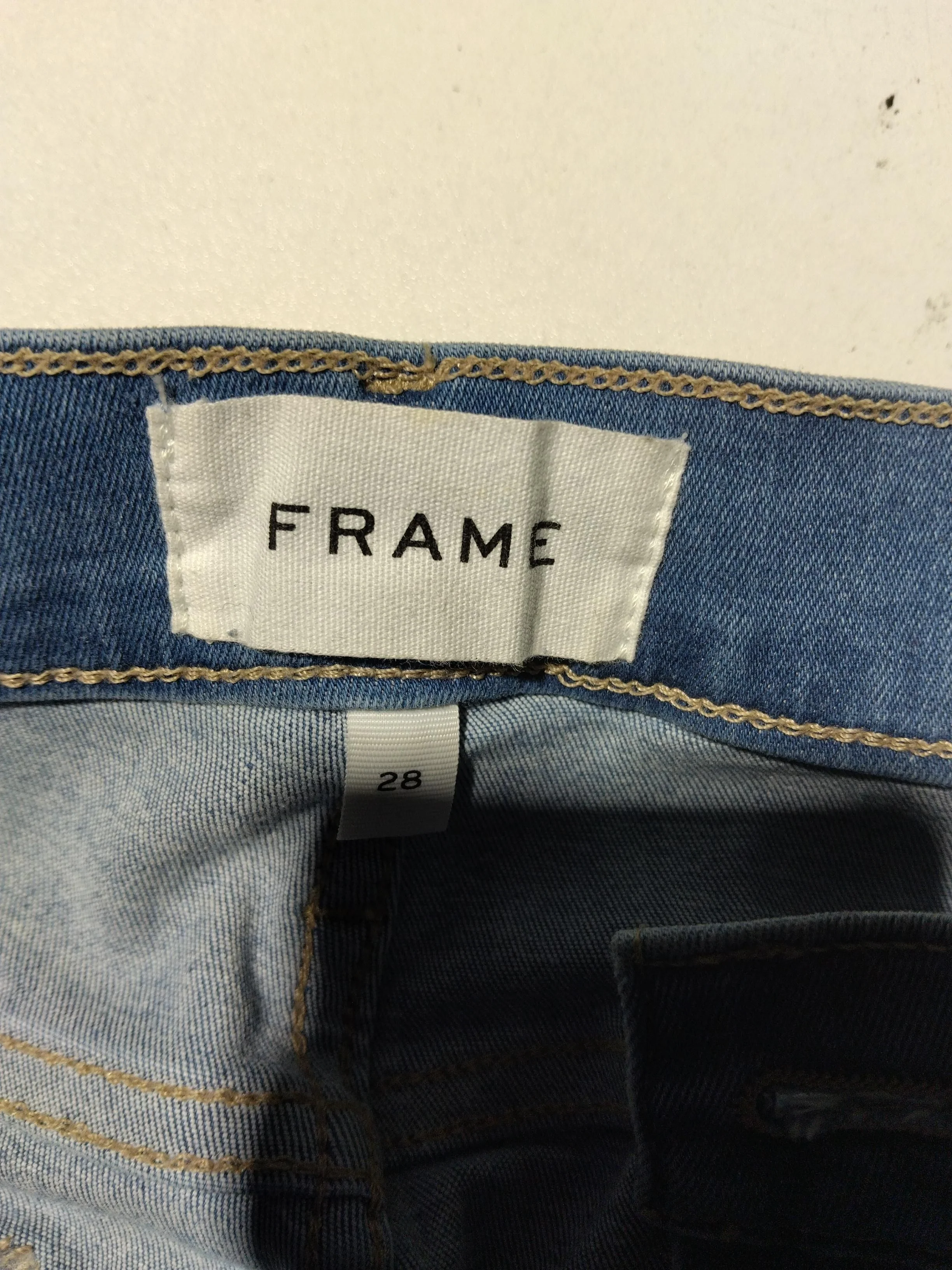Frame Women's Jeans W 28 in Blue Cotton with Lyocell Modal, Elastane Straight - Image 5