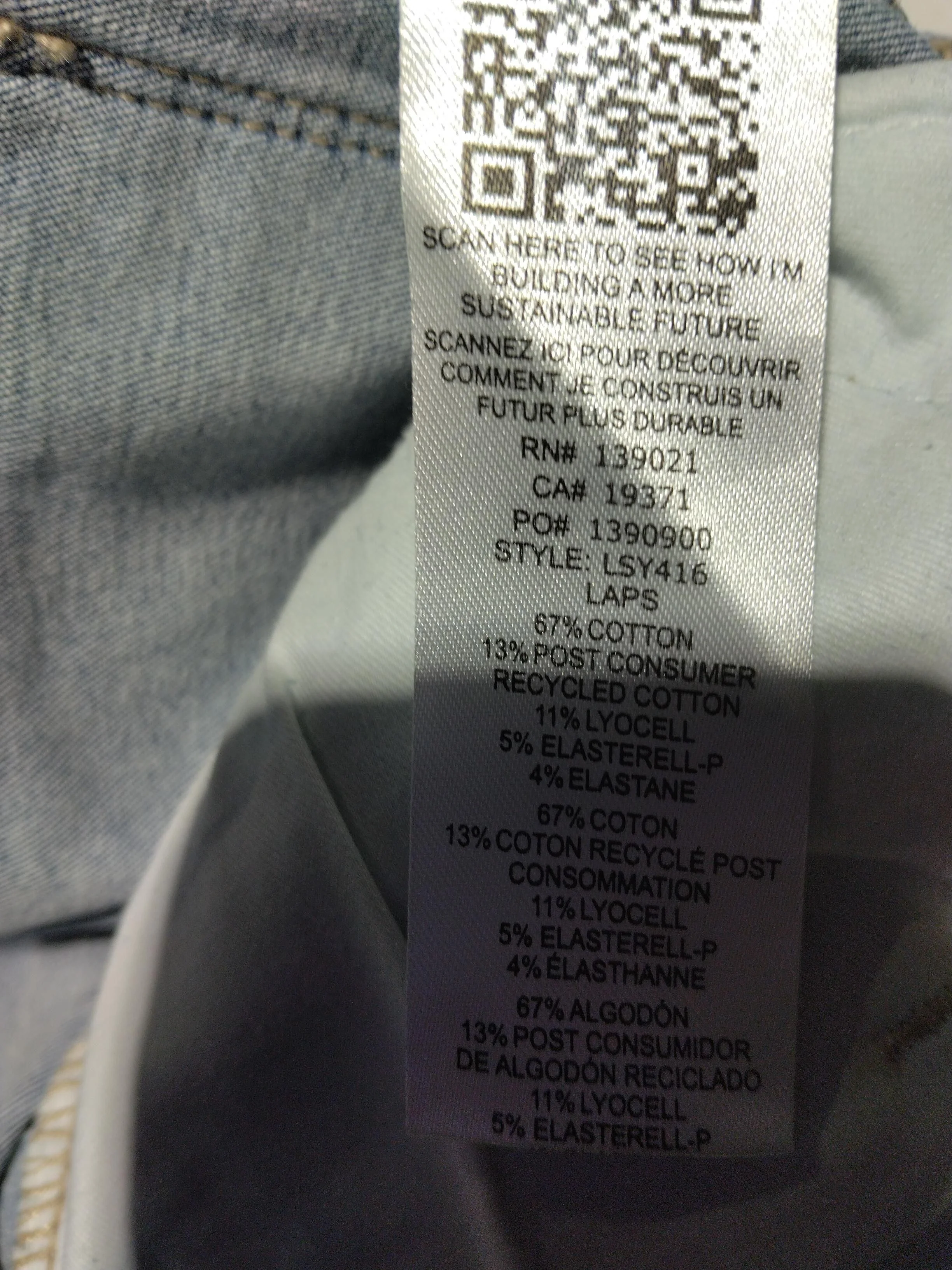 Frame Women's Jeans W 28 in Blue Cotton with Lyocell Modal, Elastane Straight - Image 6
