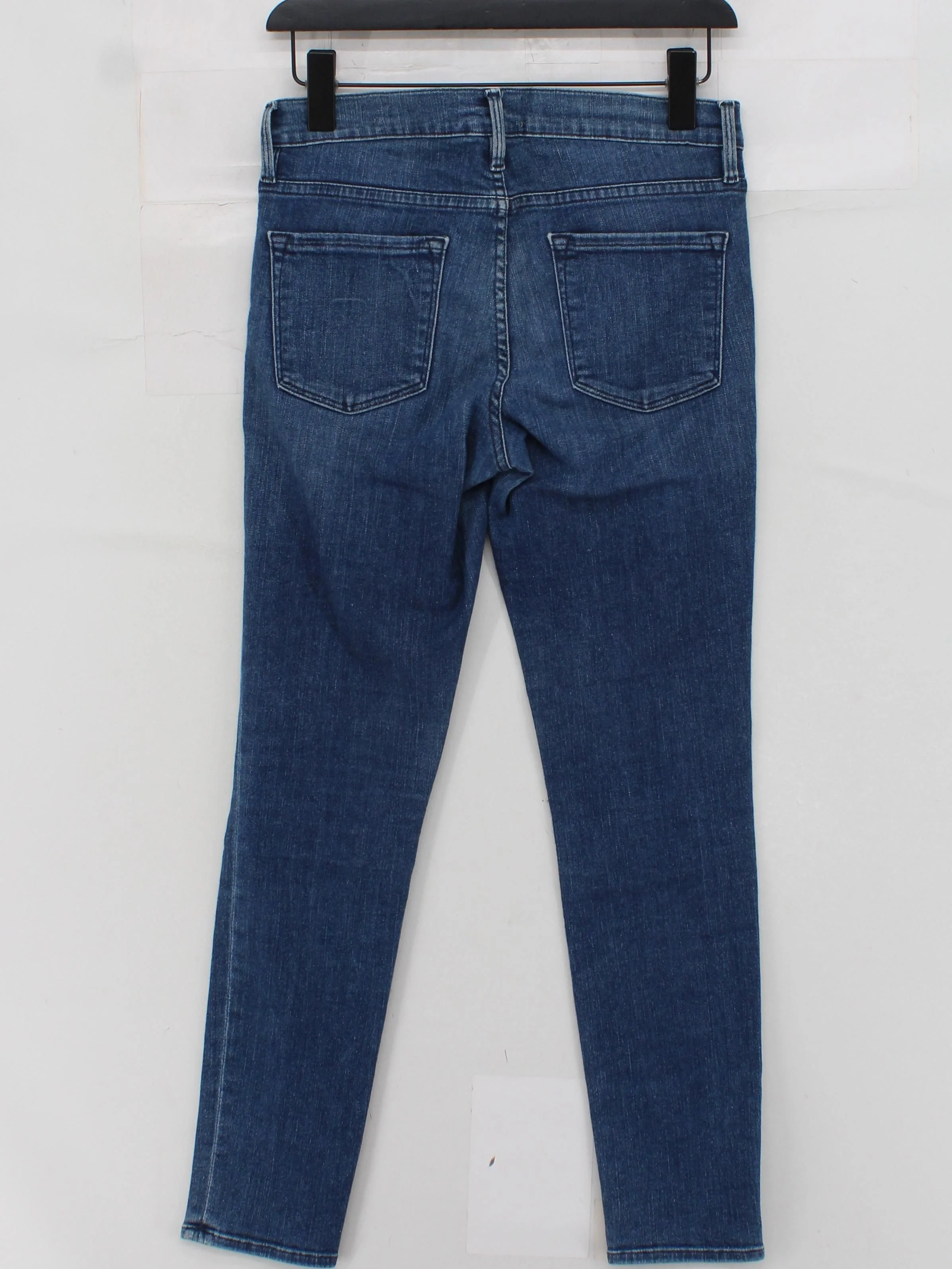 Frame Women's Jeans W 28 in Blue Cotton with Polyester, Spandex Skinny - Image 2