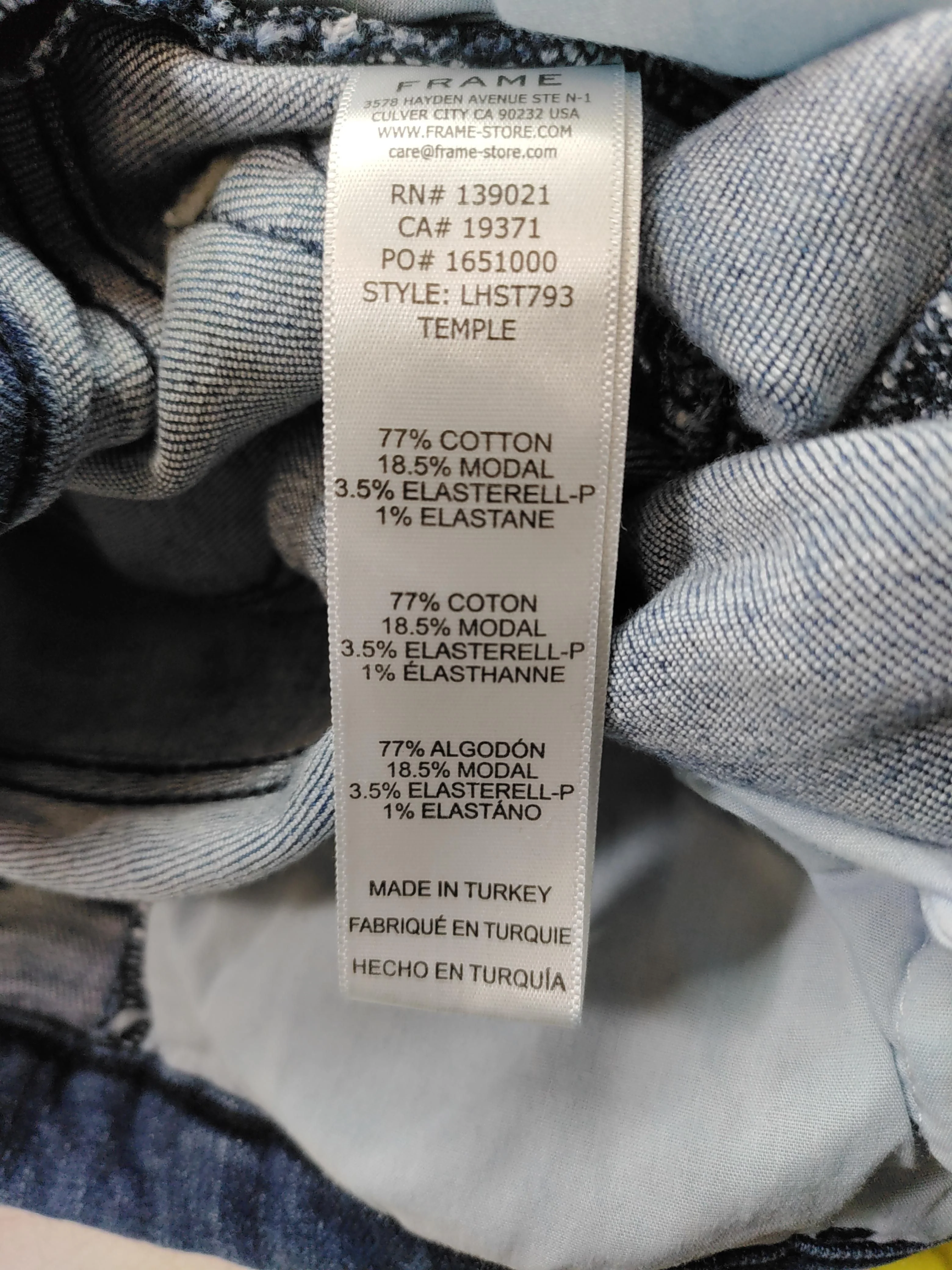 Frame Women's Jeans W 29 in Blue Cotton with Lyocell Modal, Elastane Skinny - Image 6