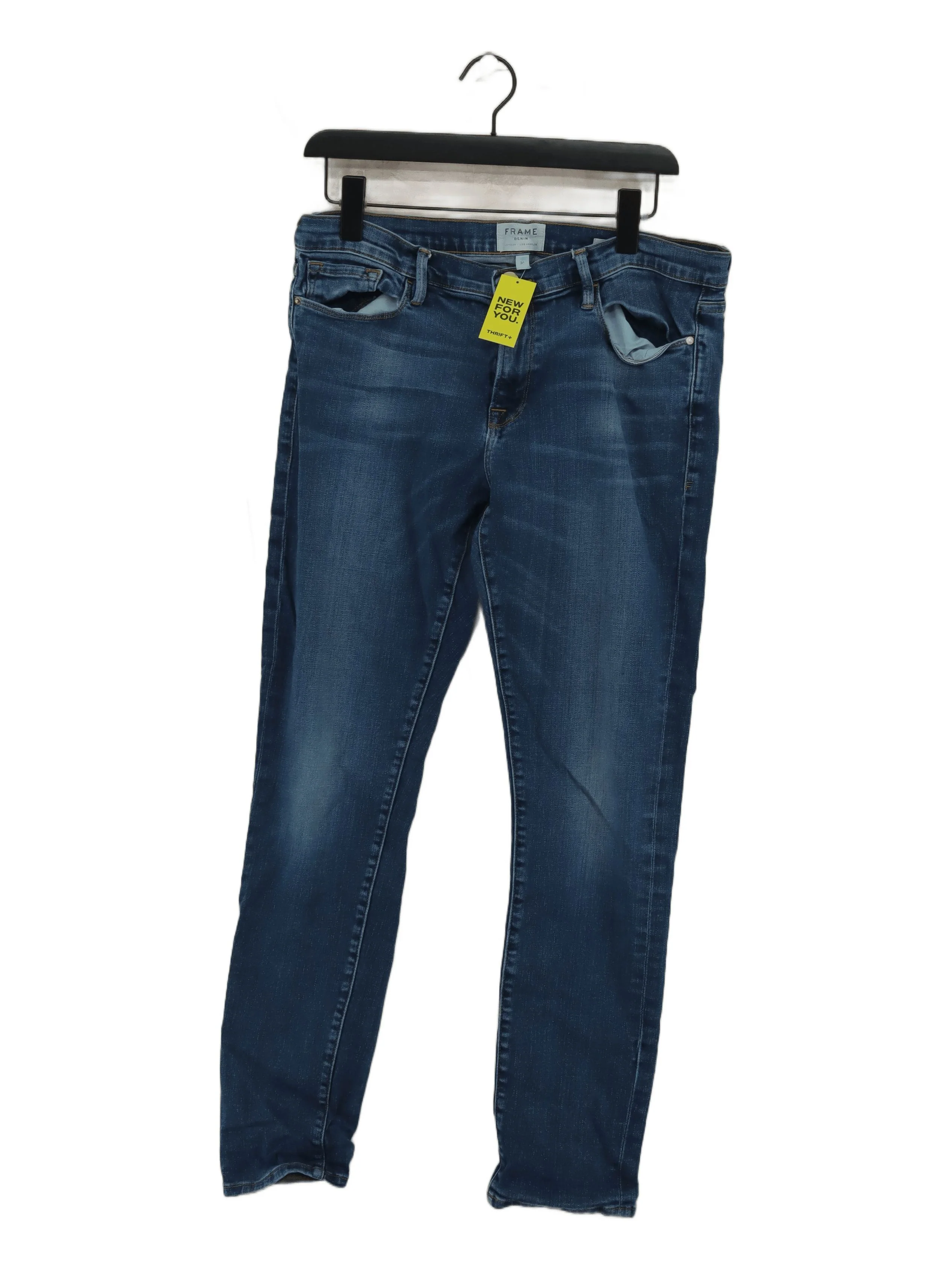Frame Women's Jeans W 31 in Blue Cotton with Polyester, Elastane Skinny