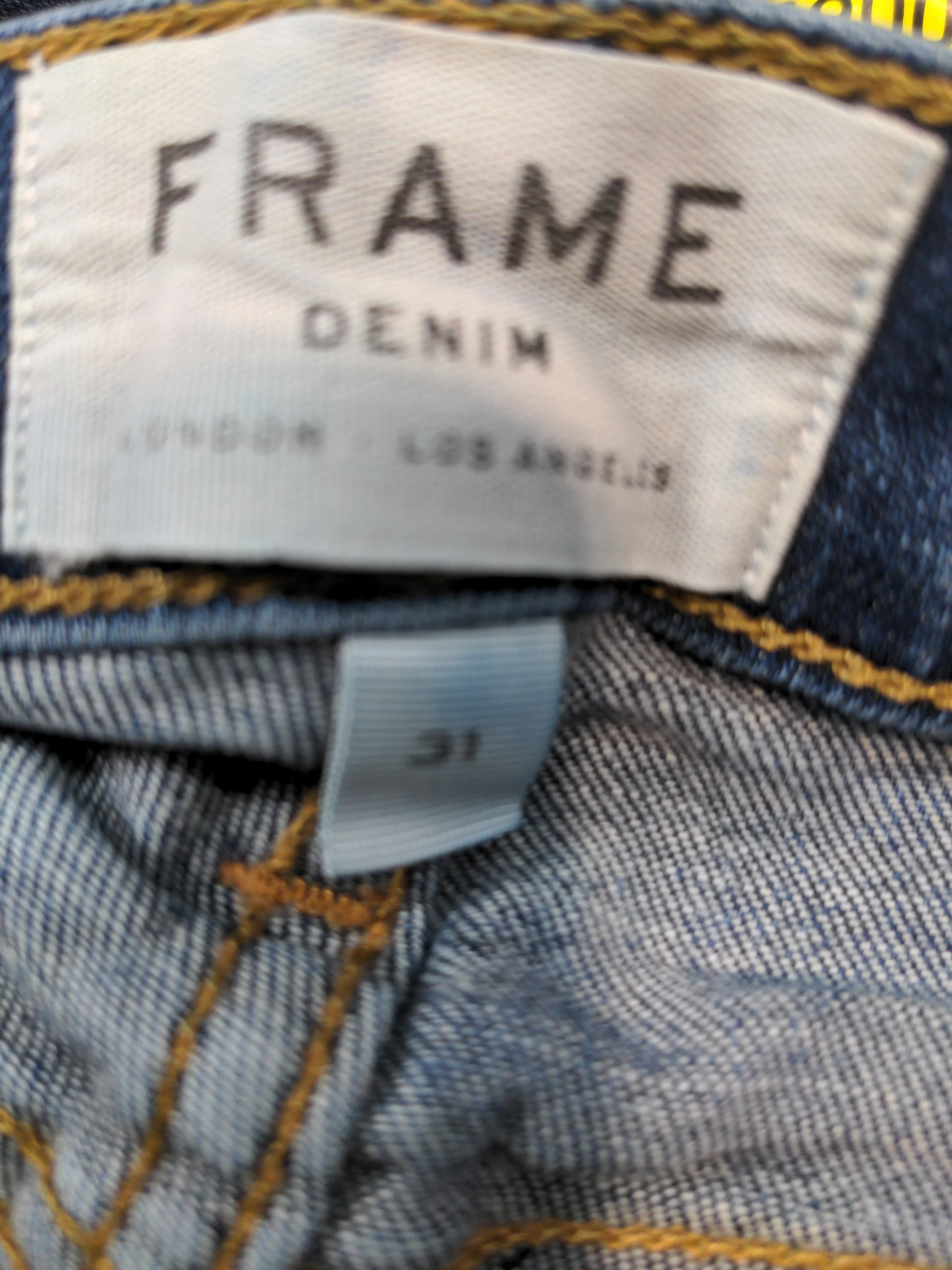 Frame Women's Jeans W 31 in Blue Cotton with Polyester, Elastane Skinny - Image 5