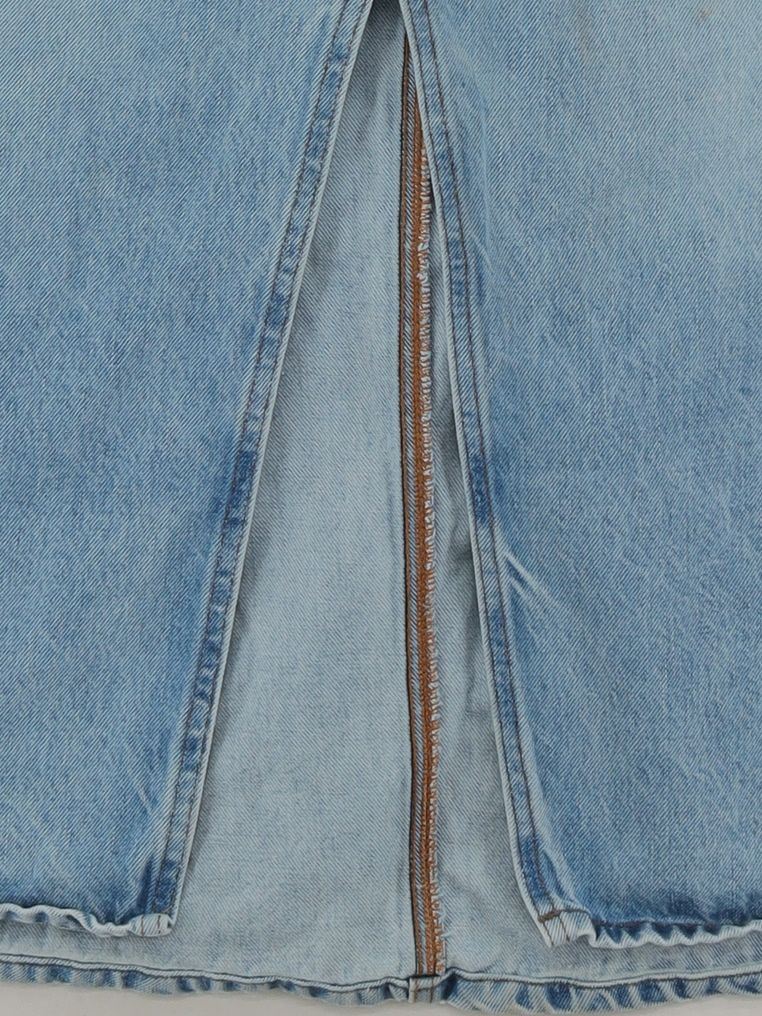 Frame Women's Midi Skirt L Blue 100% Cotton Midi A-Line - Image 4