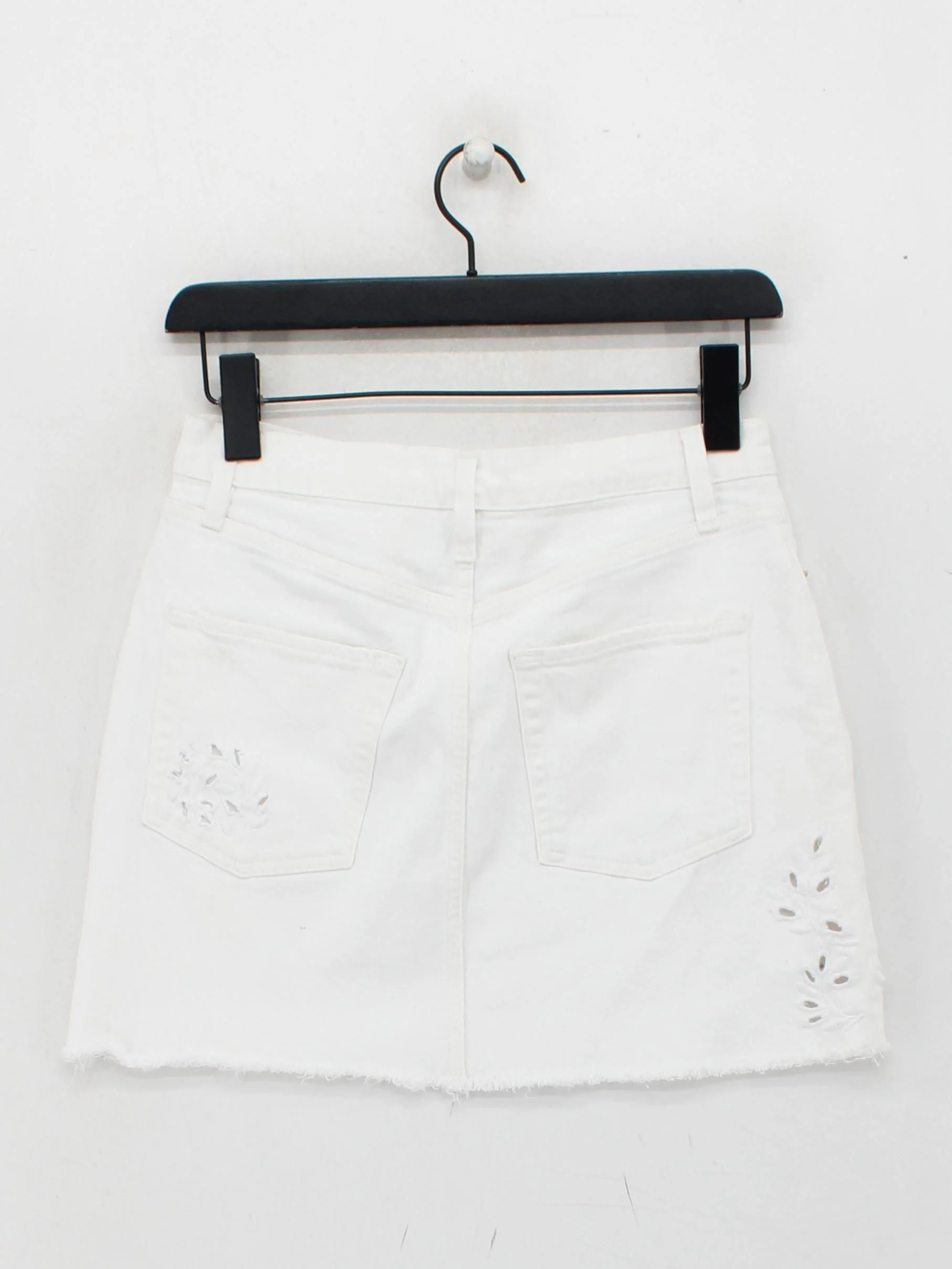 Frame Women's Mini Skirt S White 100% Other Short Mini - Image 2