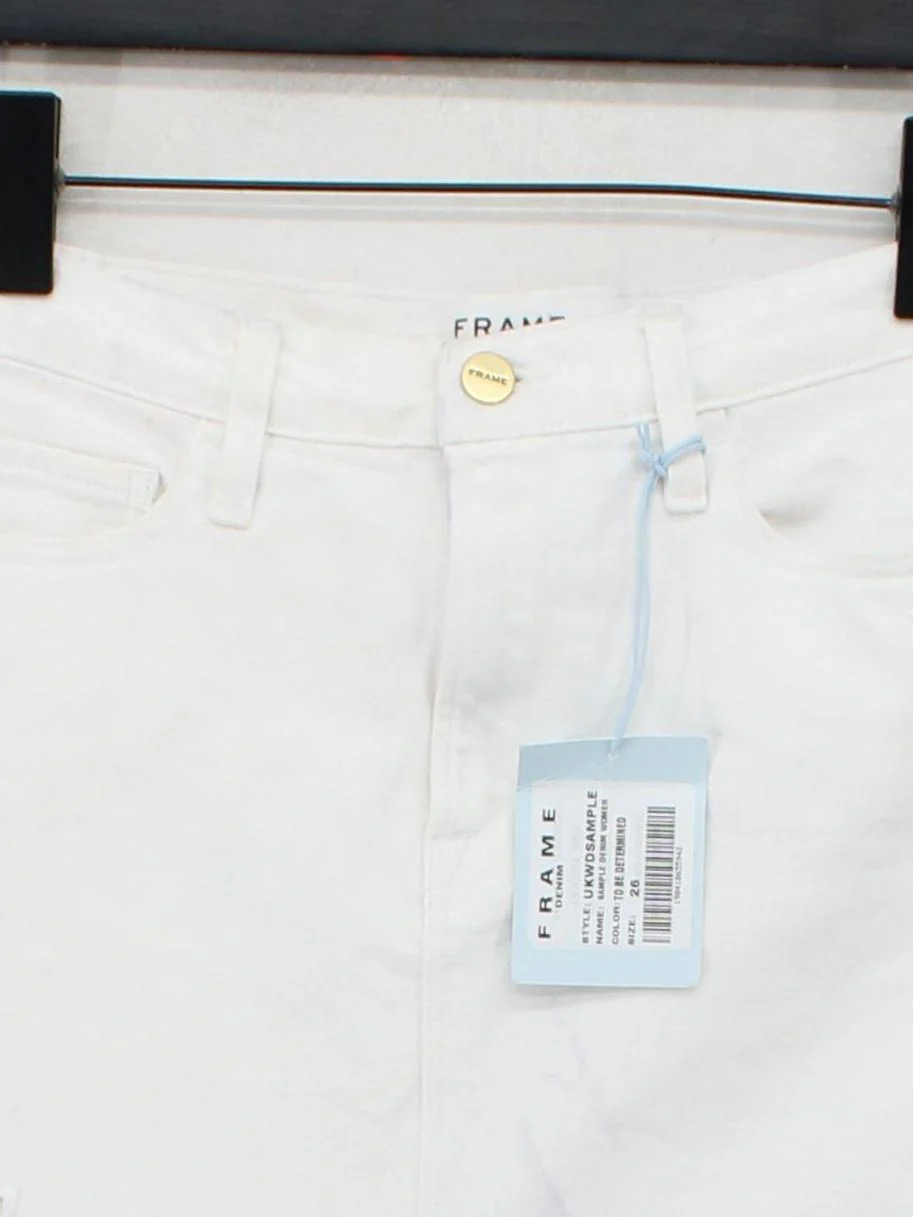 Frame Women's Mini Skirt S White 100% Other Short Mini - Image 3