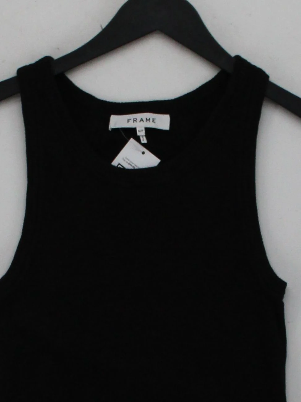 Frame Women's T-Shirt S Black 100% Cotton Sleeveless Round Neck Basic - Image 3