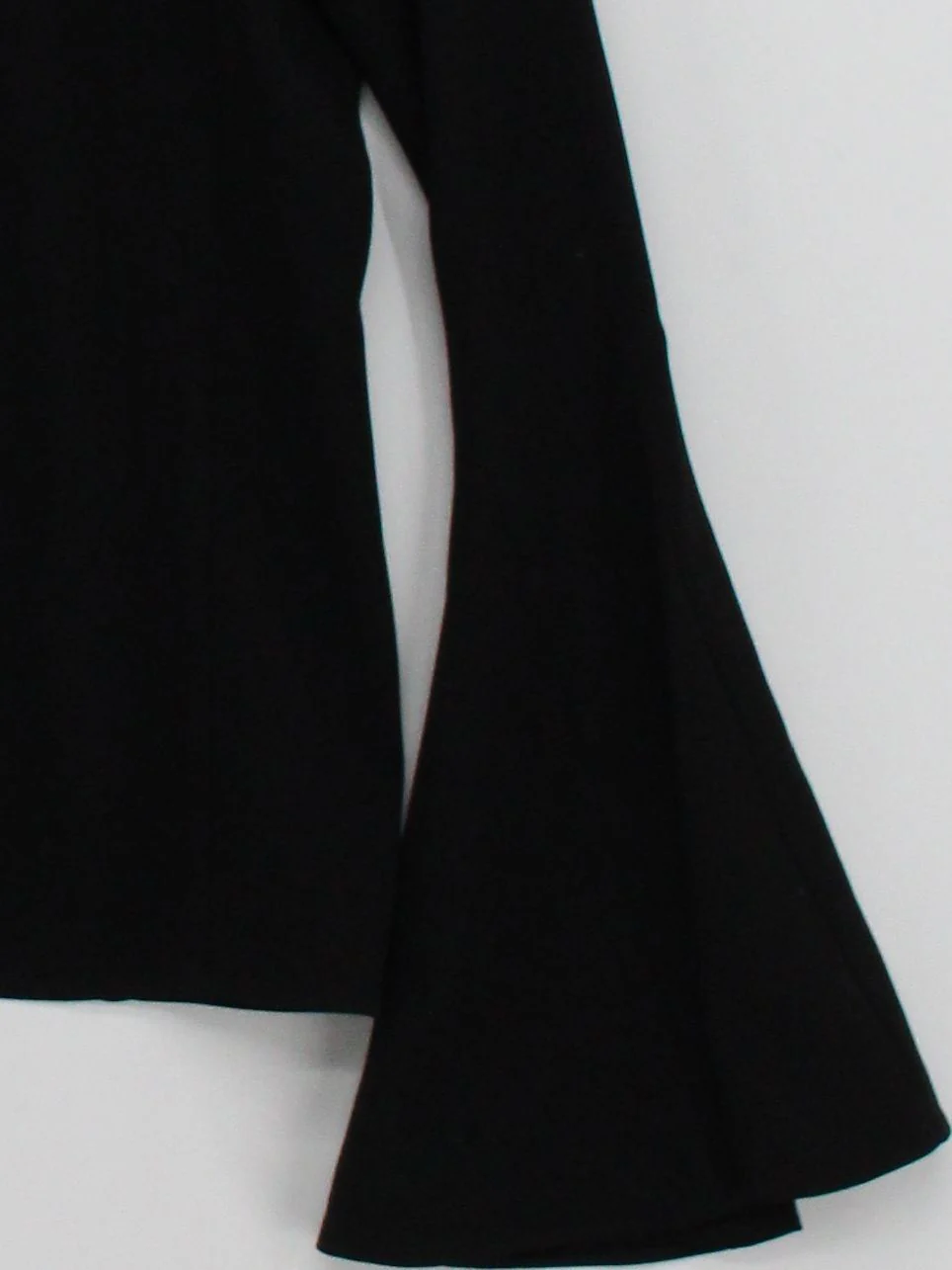 Frame Women's Top S Black Acetate with Polyester Long Sleeve Round Neck Basic - Image 4