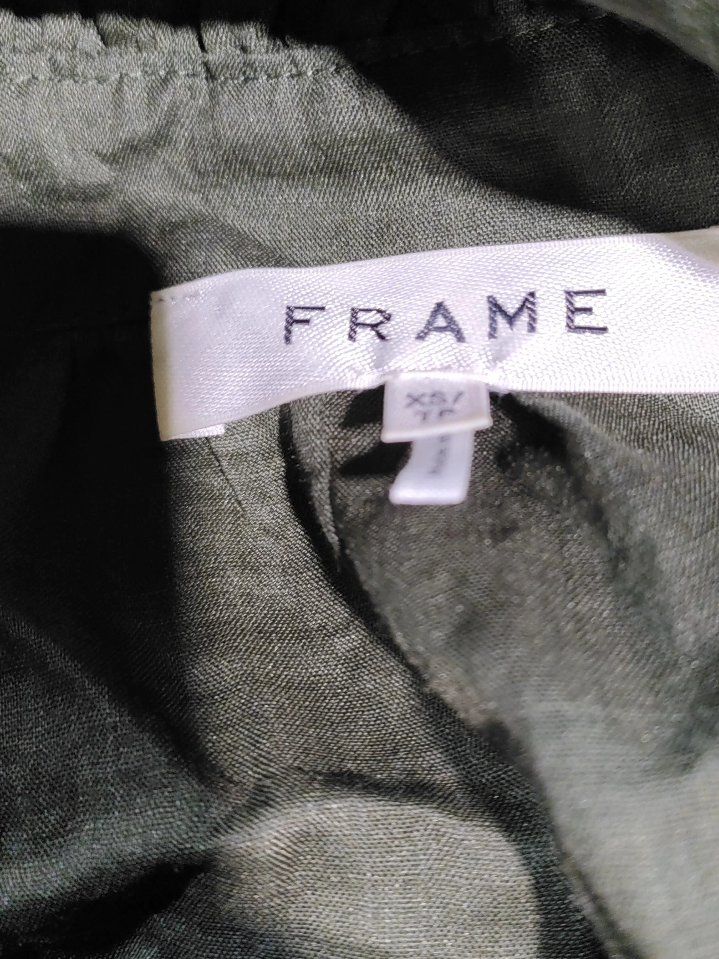 Frame Women's Top XS Green 100% Other Short Sleeve High Neck Basic - Image 6