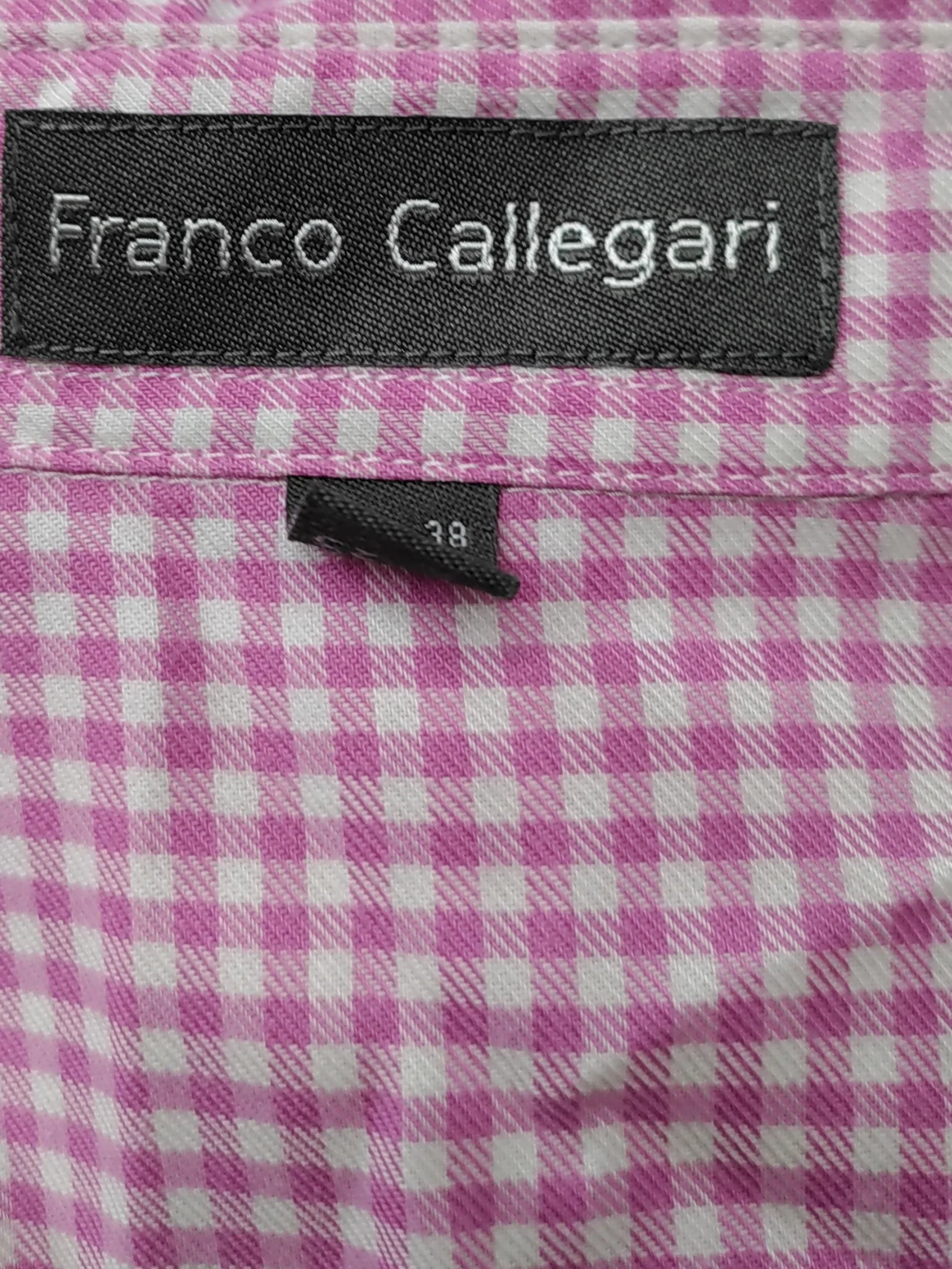 FRANCO CALLEGARI Women's Shirt UK 10 Pink 100% Cotton Basic - Image 5