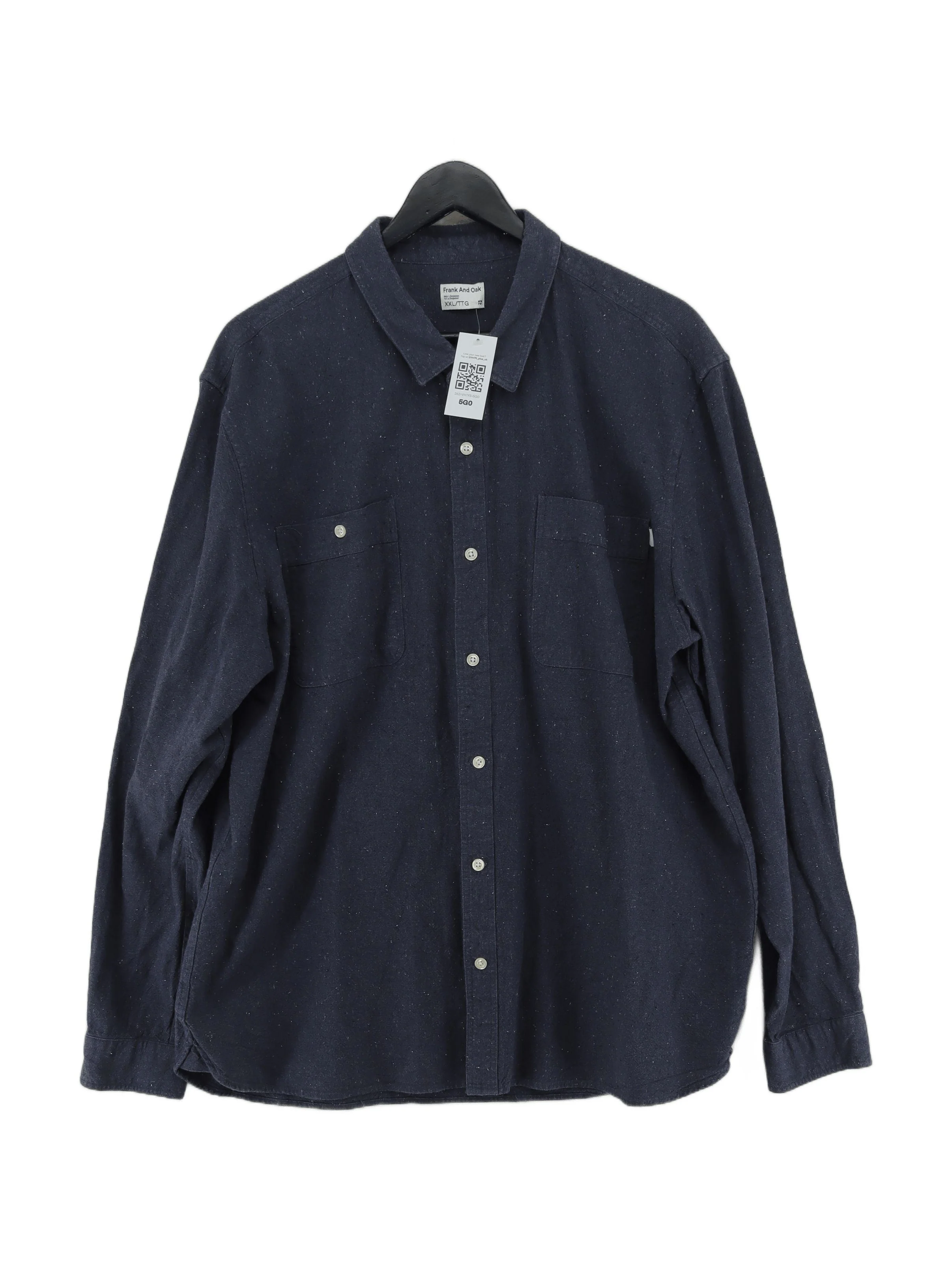 Frank And Oak Men's Shirt XXL Blue 100% Cotton Basic