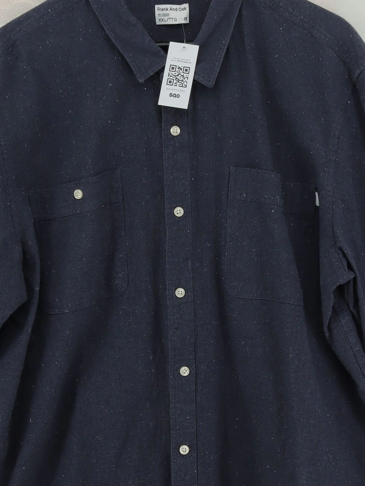 Frank And Oak Men's Shirt XXL Blue 100% Cotton Basic - Image 3
