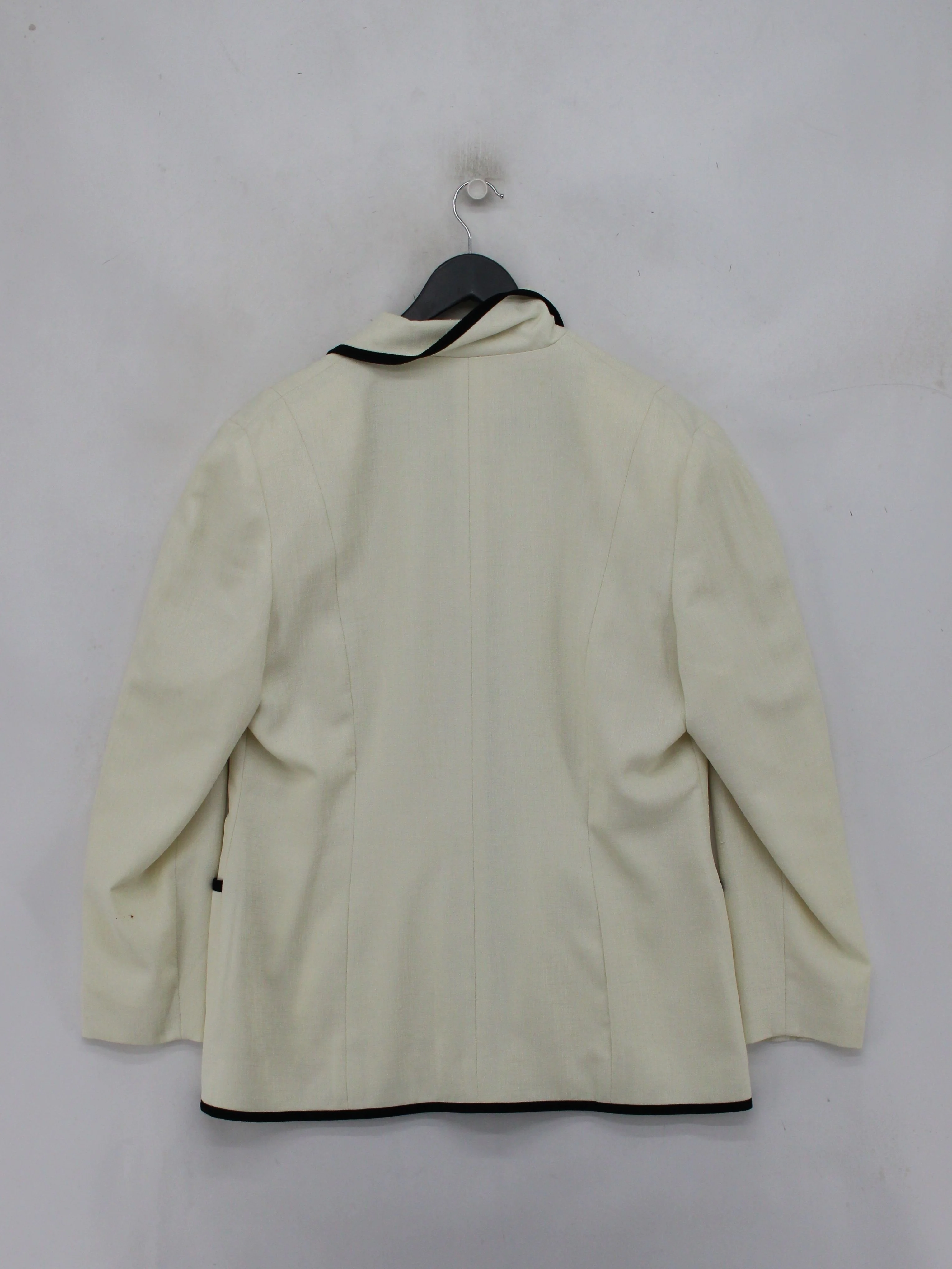 Frank Usher Women's Blazer L Cream 100% Other Overcoat - Image 2