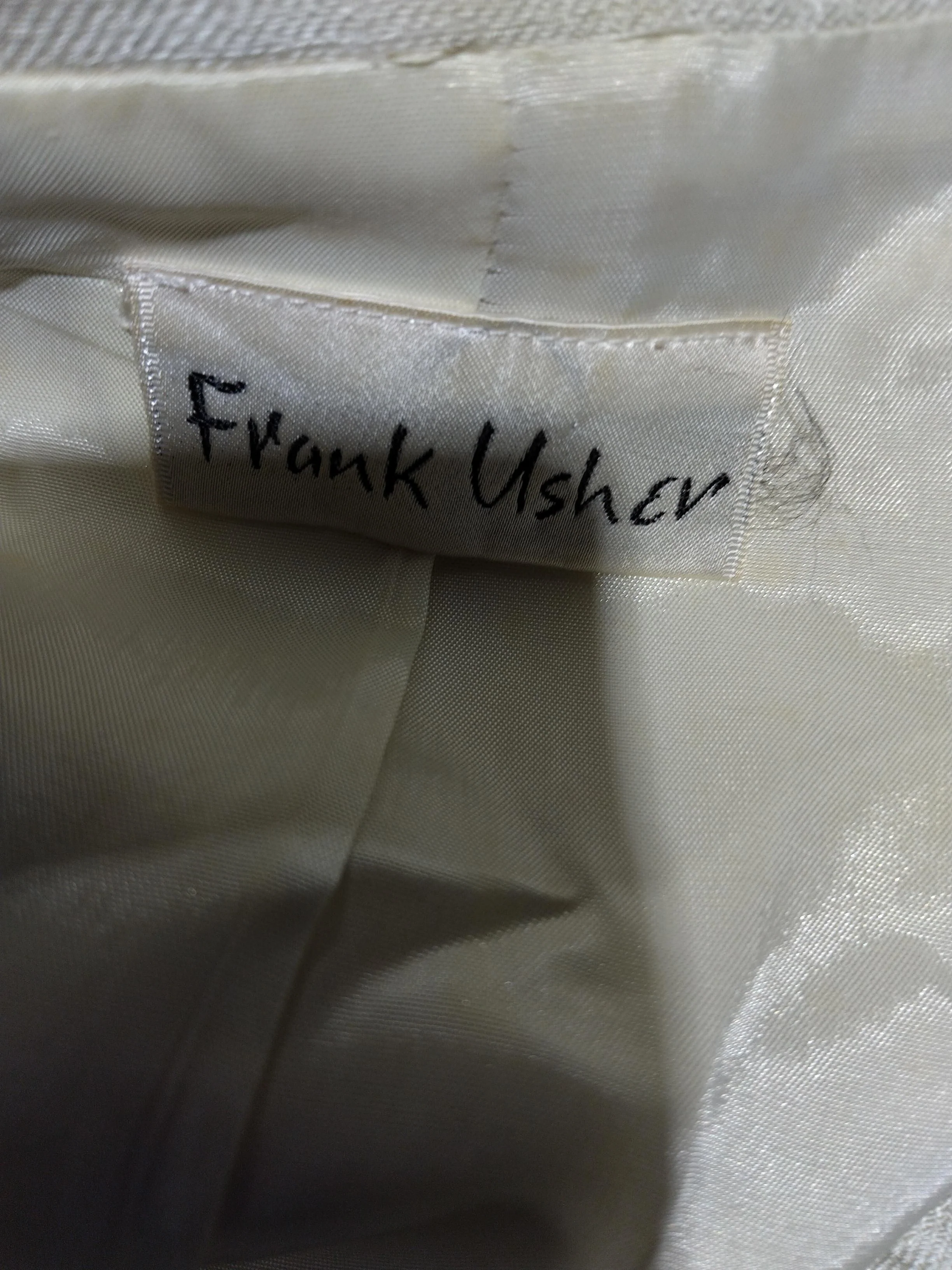 Frank Usher Women's Blazer L Cream 100% Other Overcoat - Image 5