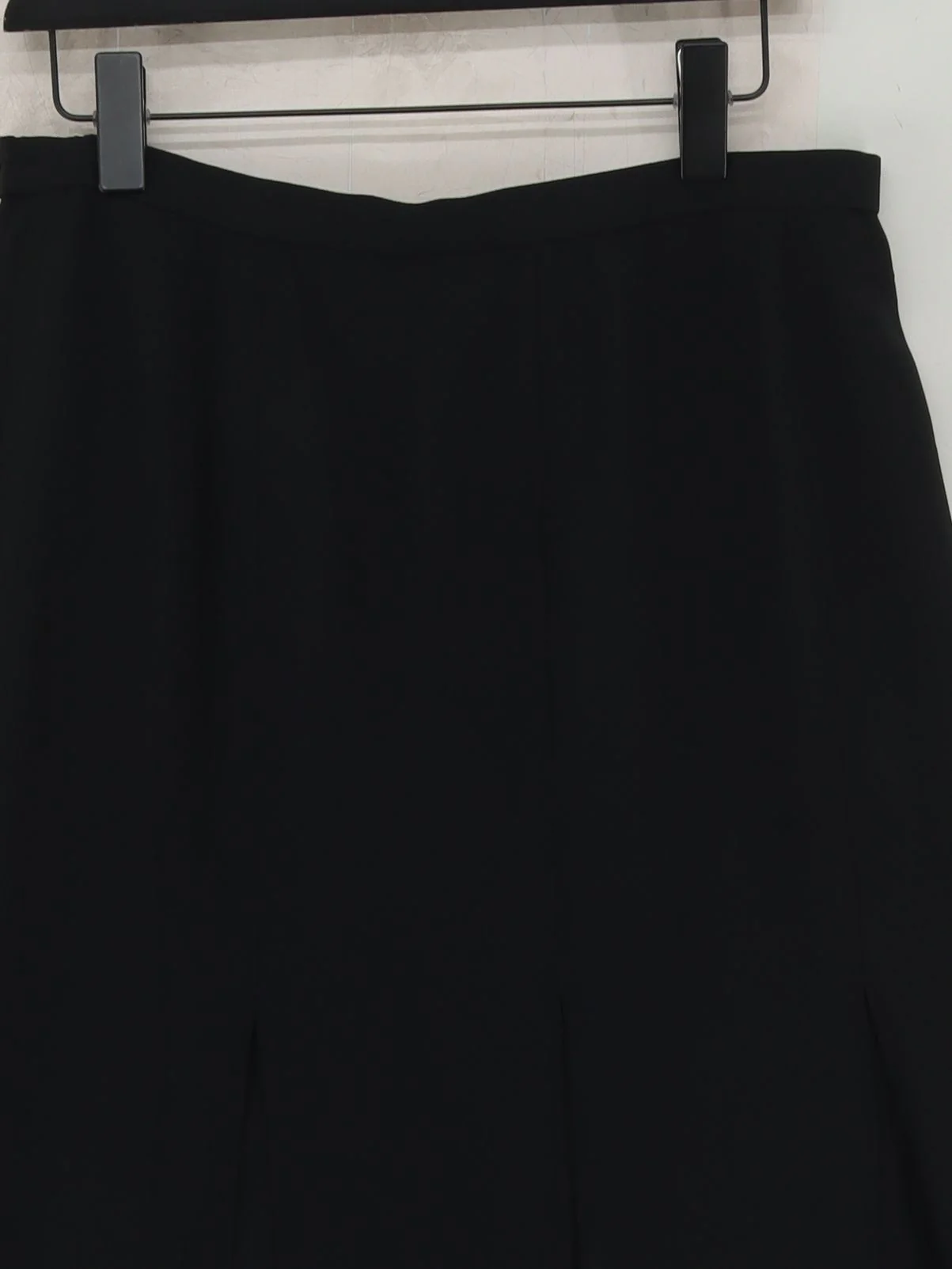 Frank Usher Women's Midi Skirt UK 18 Black Polyester with Acetate Midi A-Line - Image 3