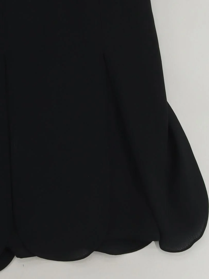 Frank Usher Women's Midi Skirt UK 18 Black Polyester with Acetate Midi A-Line - Image 4