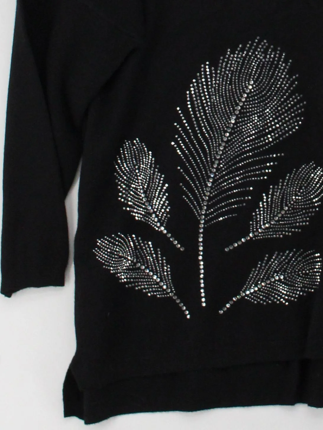 Frank Usher Women's Top L Black Viscose with Polyester, Nylon Tunic - Image 4