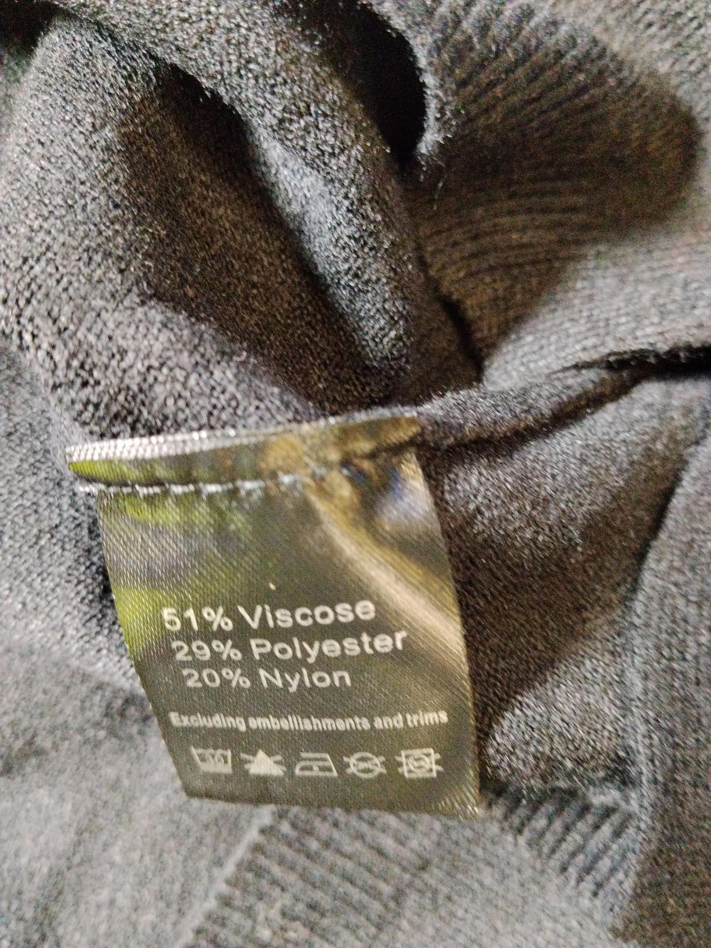 Frank Usher Women's Top L Black Viscose with Polyester, Nylon Tunic - Image 6