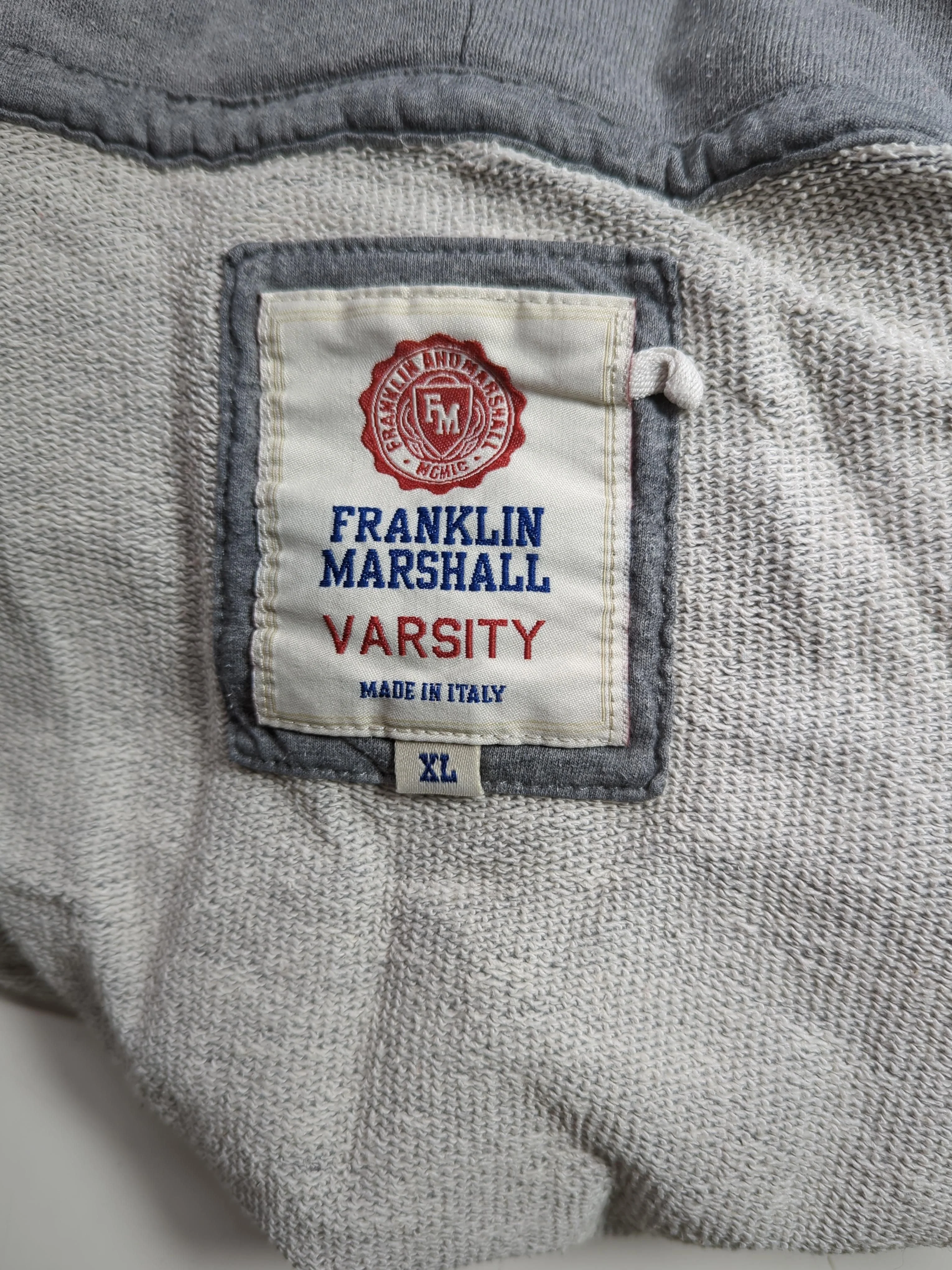 Franklin & Marshall Men's Hoodie XL Grey Graphic 100% Cotton Pullover - Image 6