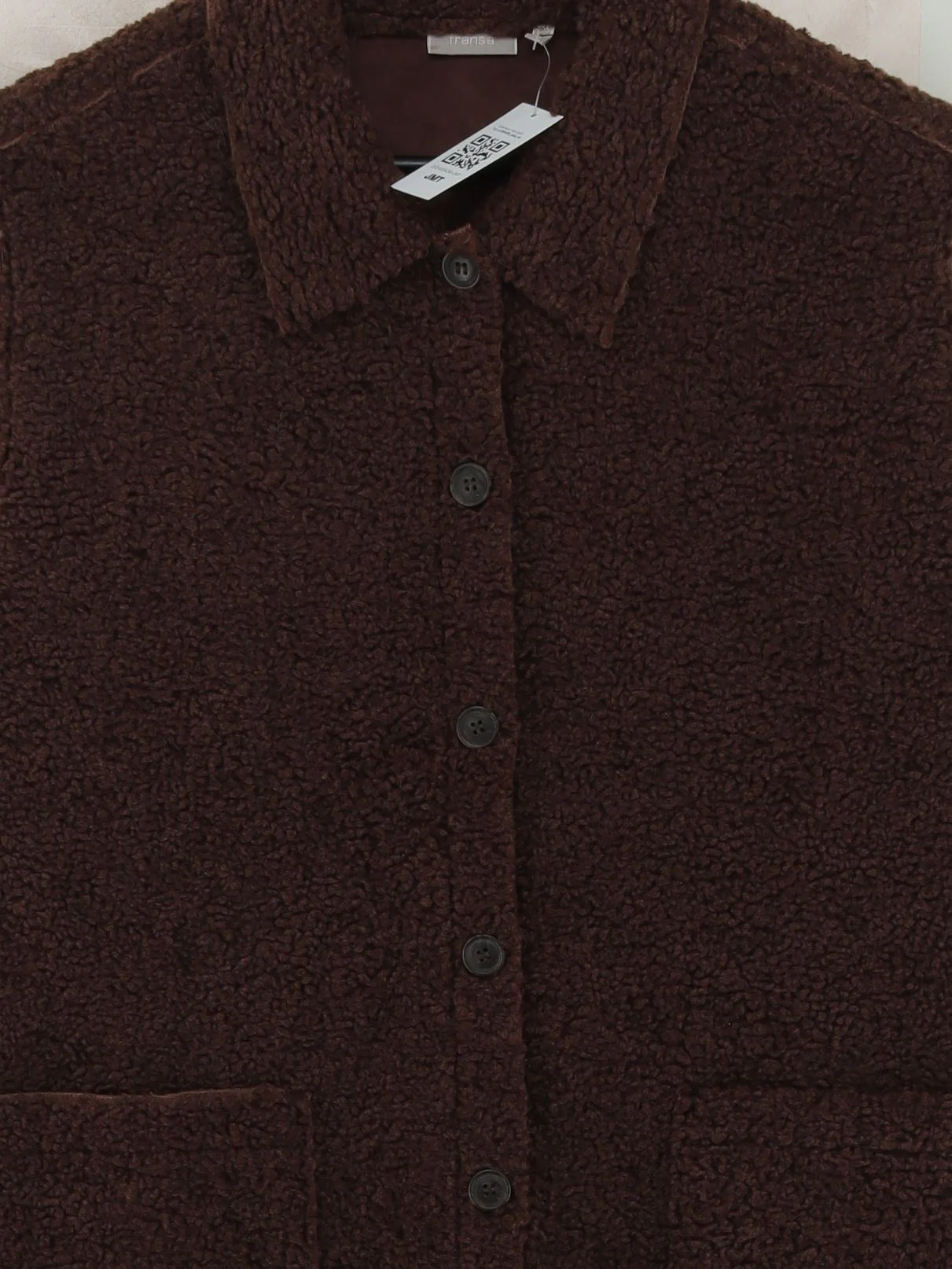 Fransa Women's Coat XXL Brown Acrylic with Polyester Overcoat - Image 3
