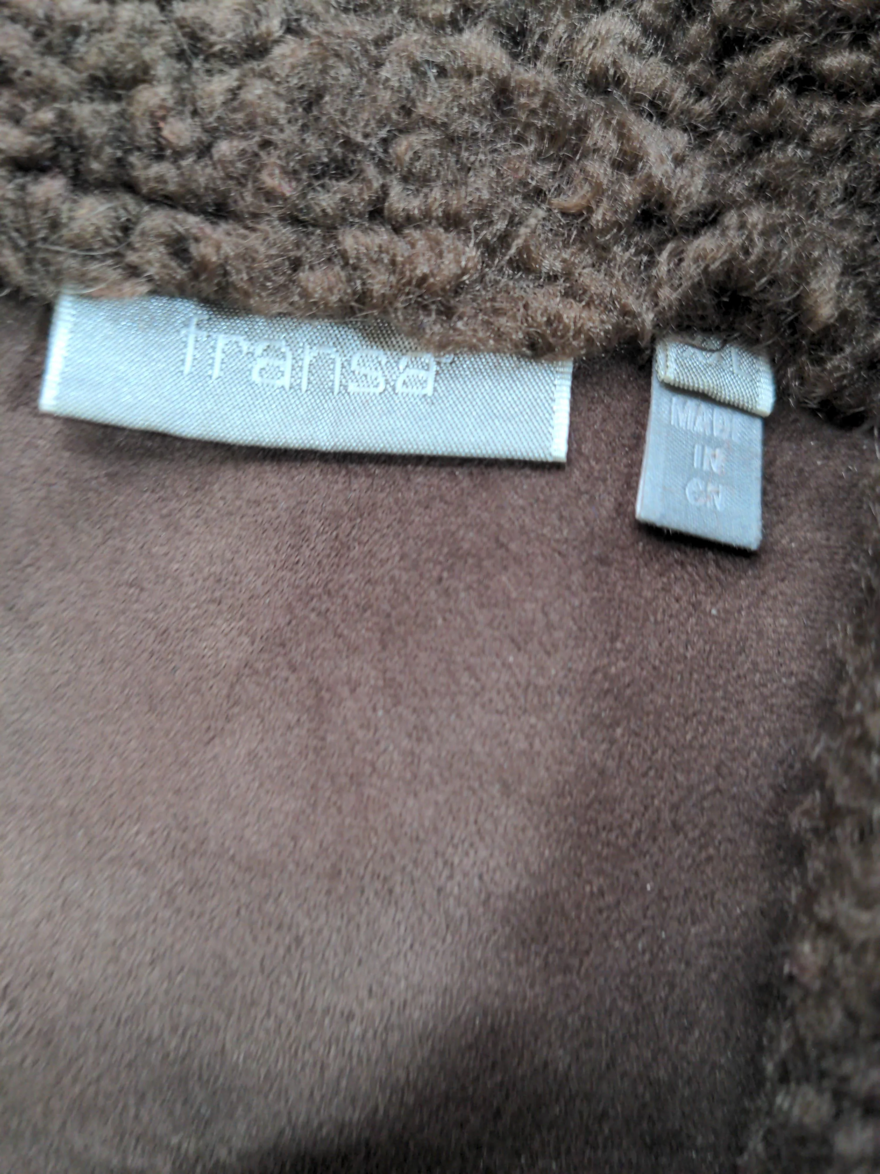 Fransa Women's Coat XXL Brown Acrylic with Polyester Overcoat - Image 5
