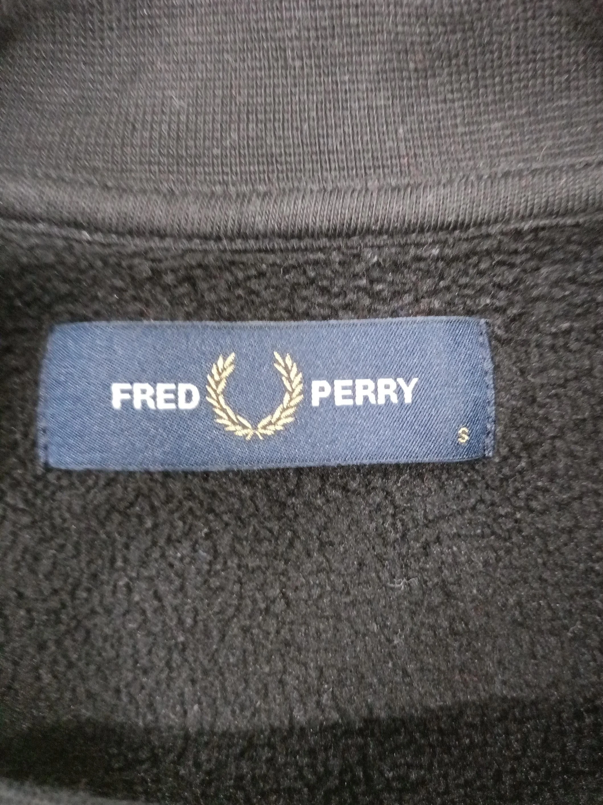 Fred Perry Men's Hoodie S Black Polyester with Cotton, Elastane Pullover - Image 5