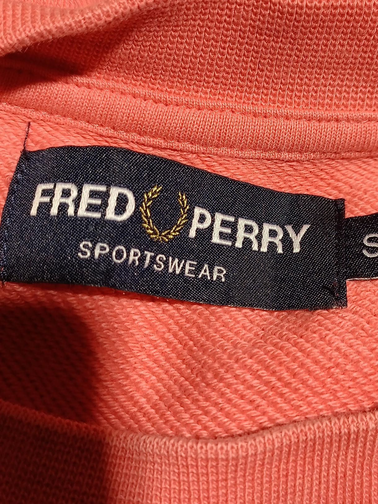 Fred Perry Men's Hoodie S Red Cotton with Elastane Pullover - Image 6