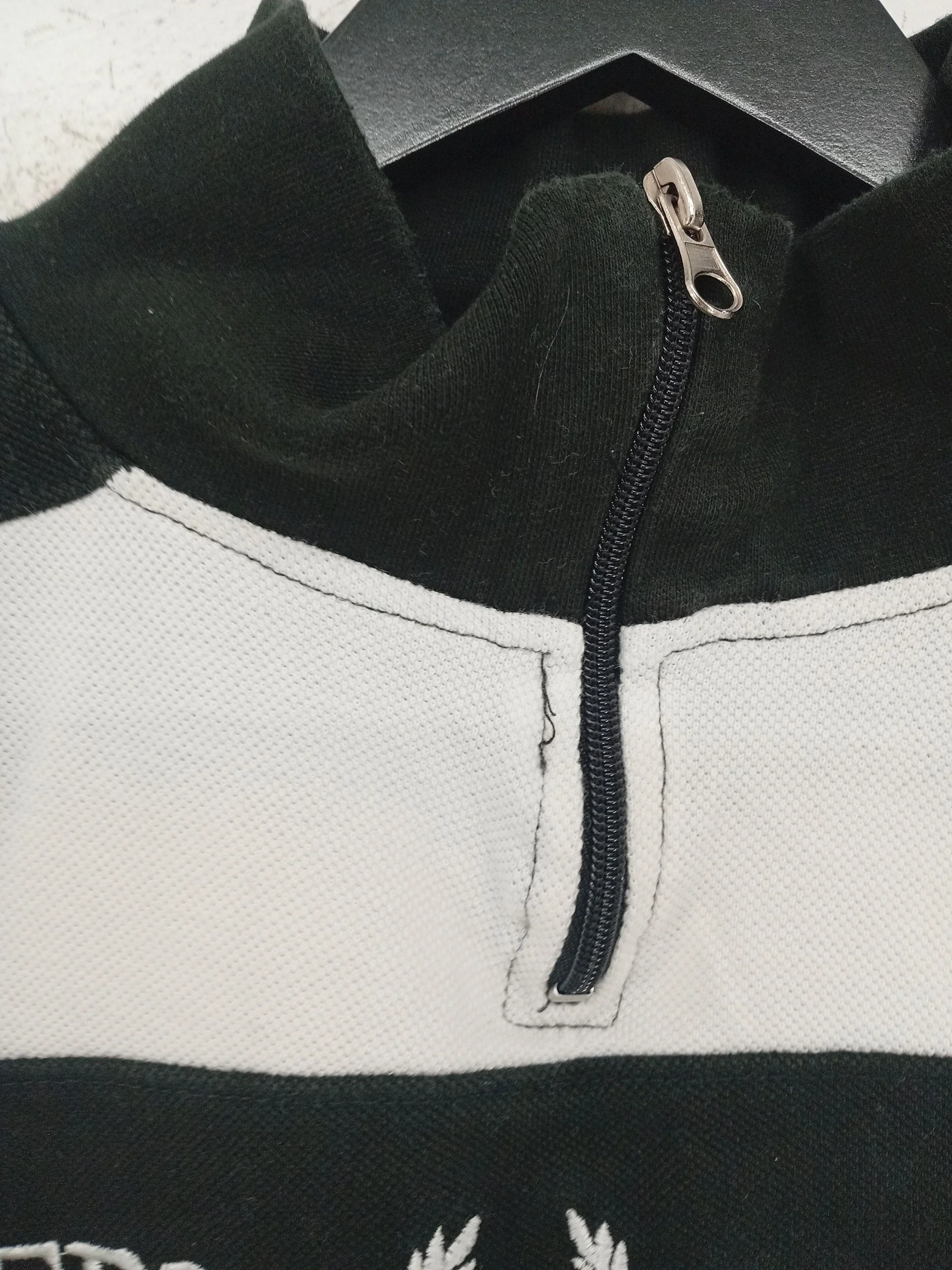 Fred Perry Men's Jumper M Multi Striped 100% Cotton Mock Neck Pullover - Image 5