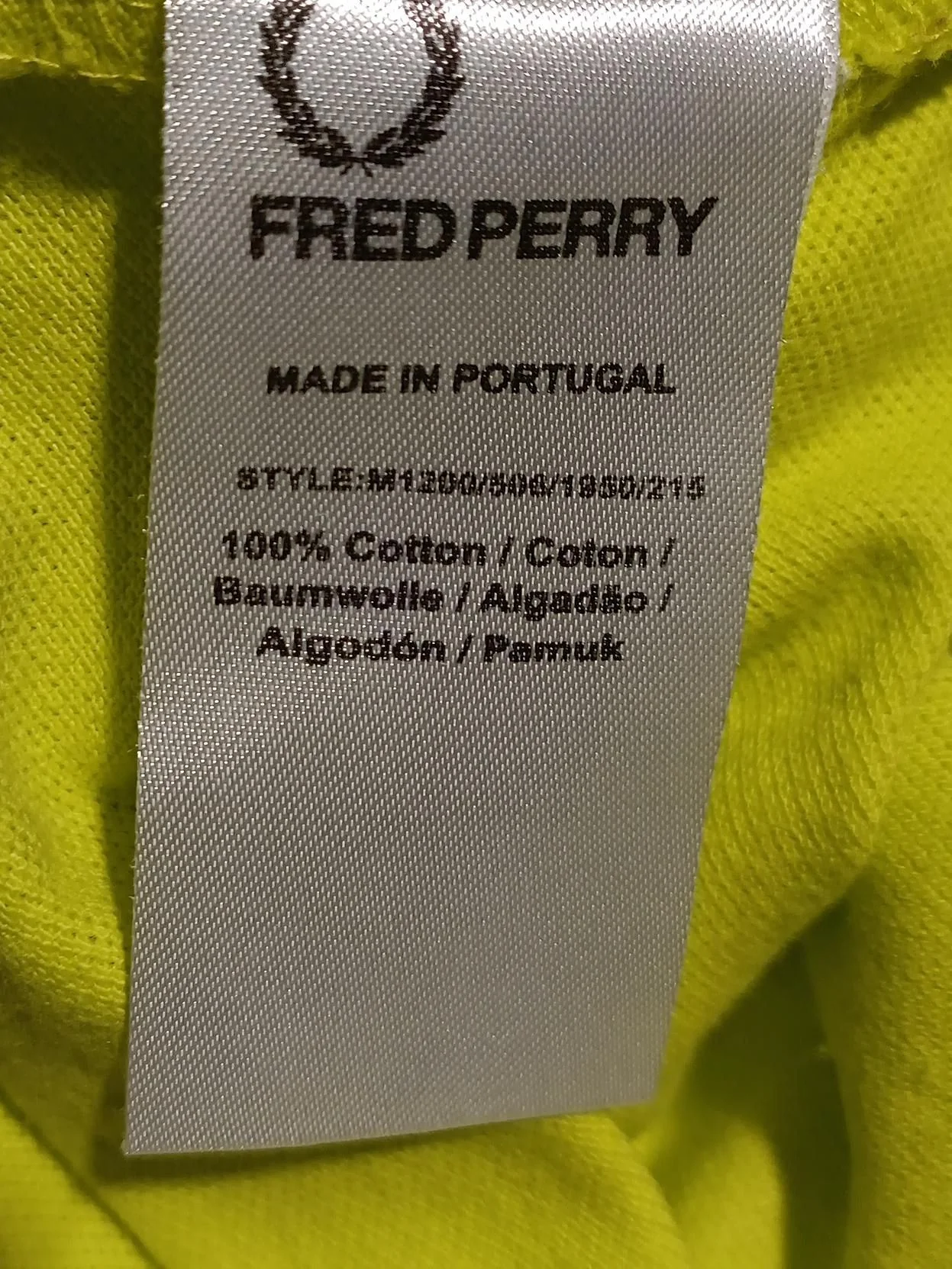 Fred Perry Men's Polo L Yellow 100% Cotton Basic - Image 7