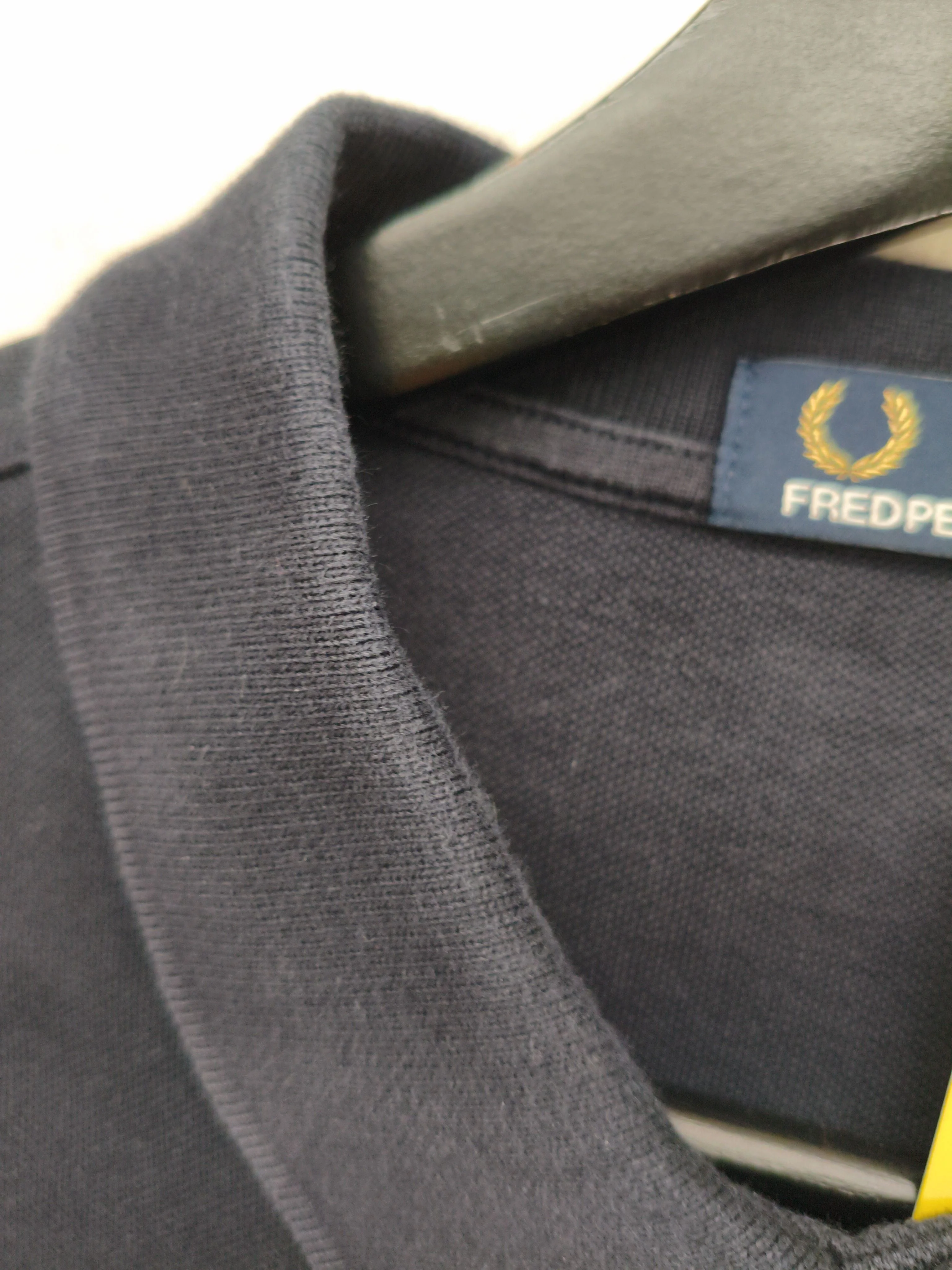 Fred Perry Men's Polo M Black Cotton with Polyester Basic - Image 5