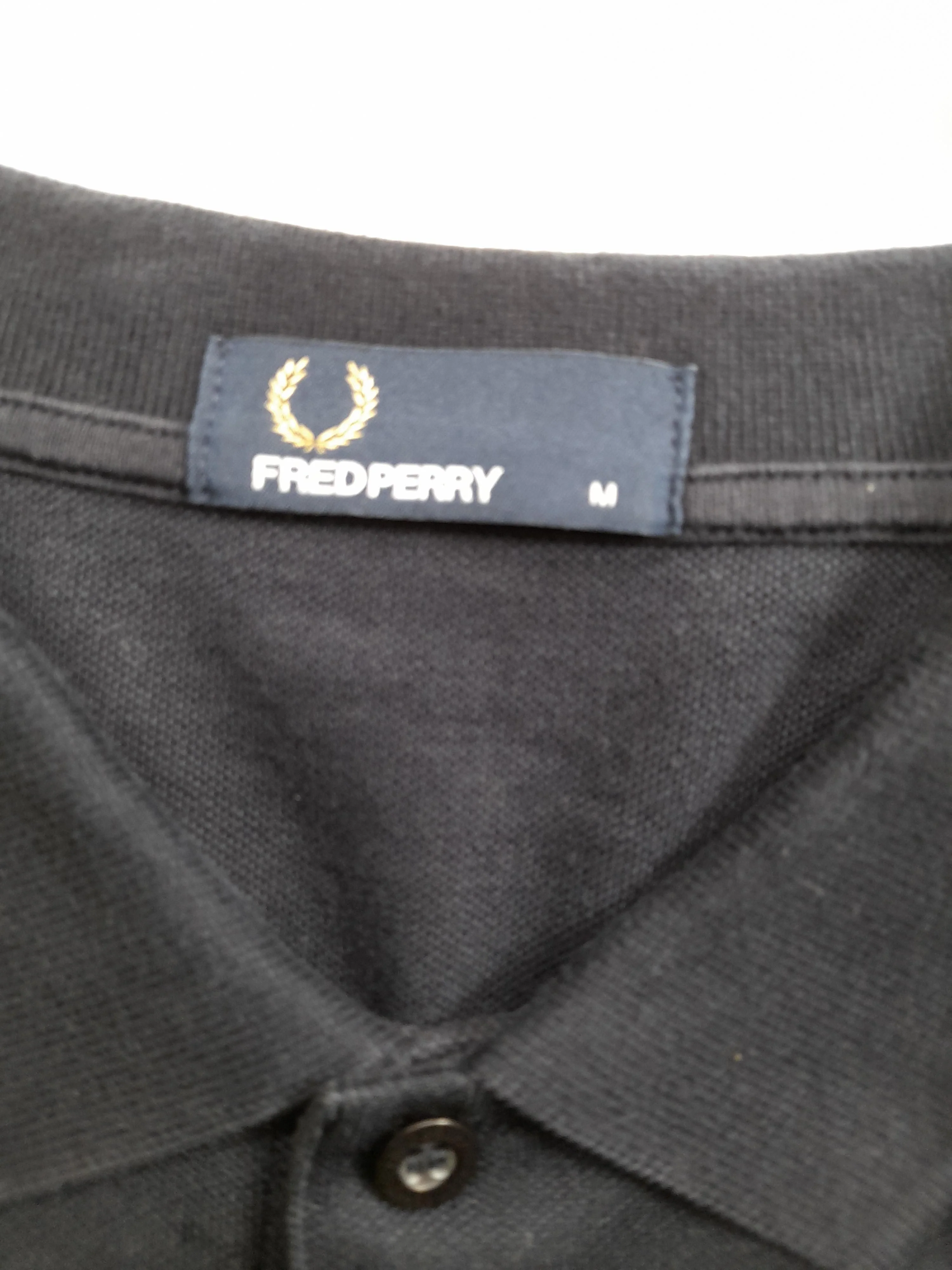Fred Perry Men's Polo M Black Cotton with Polyester Basic - Image 7