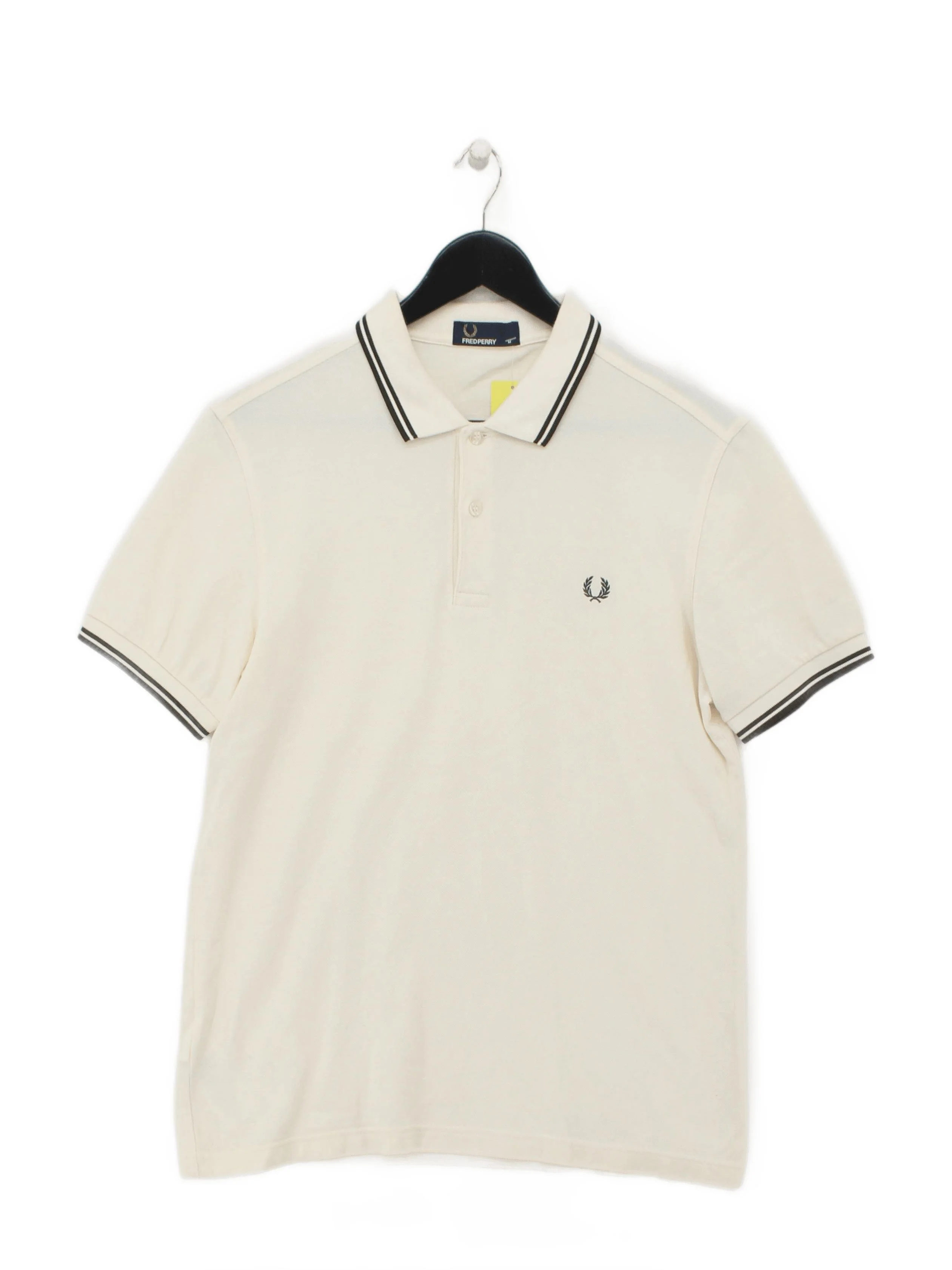 Fred Perry Men's Polo M Cream 100% Cotton Basic