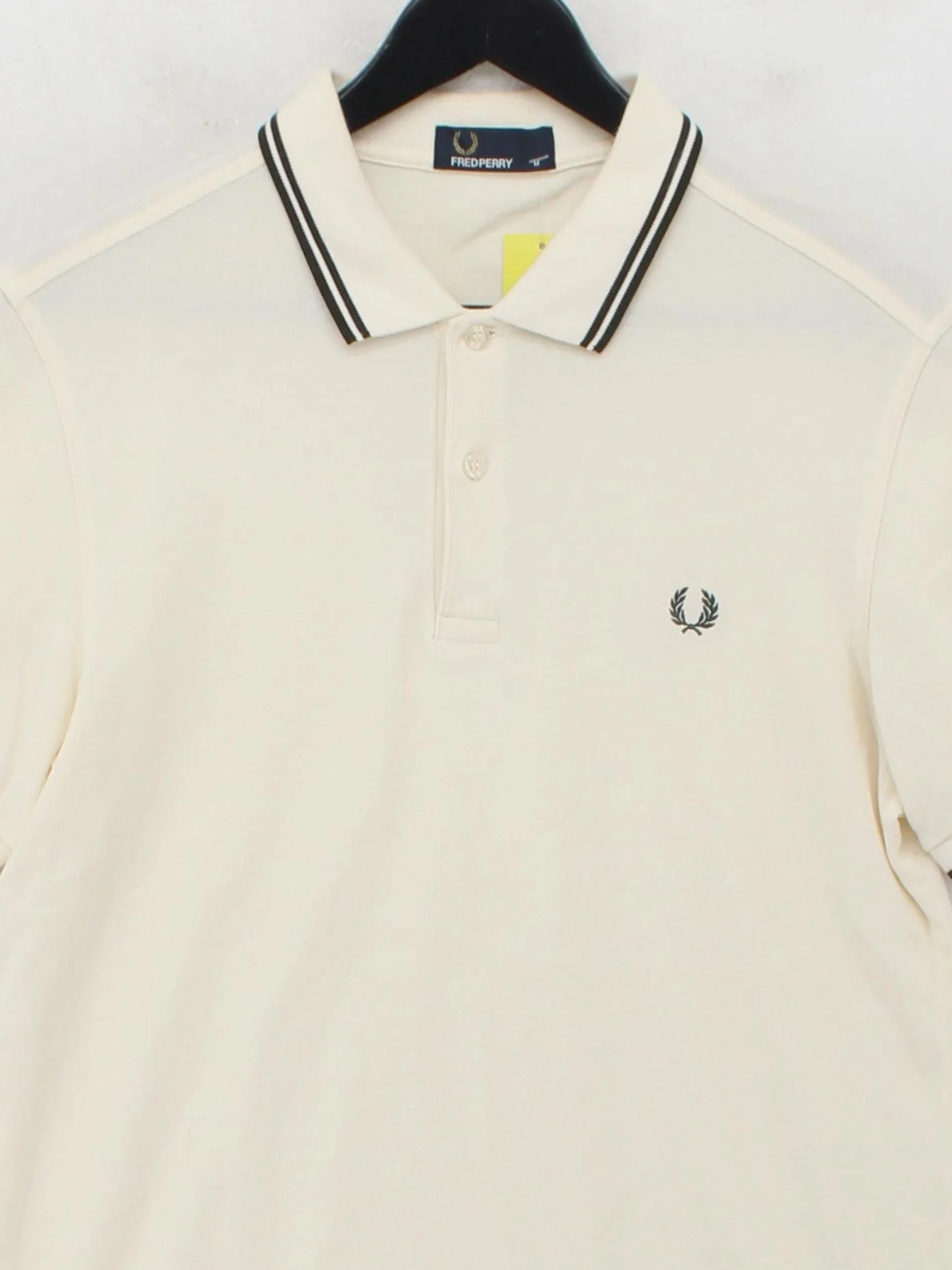 Fred Perry Men's Polo M Cream 100% Cotton Basic - Image 3